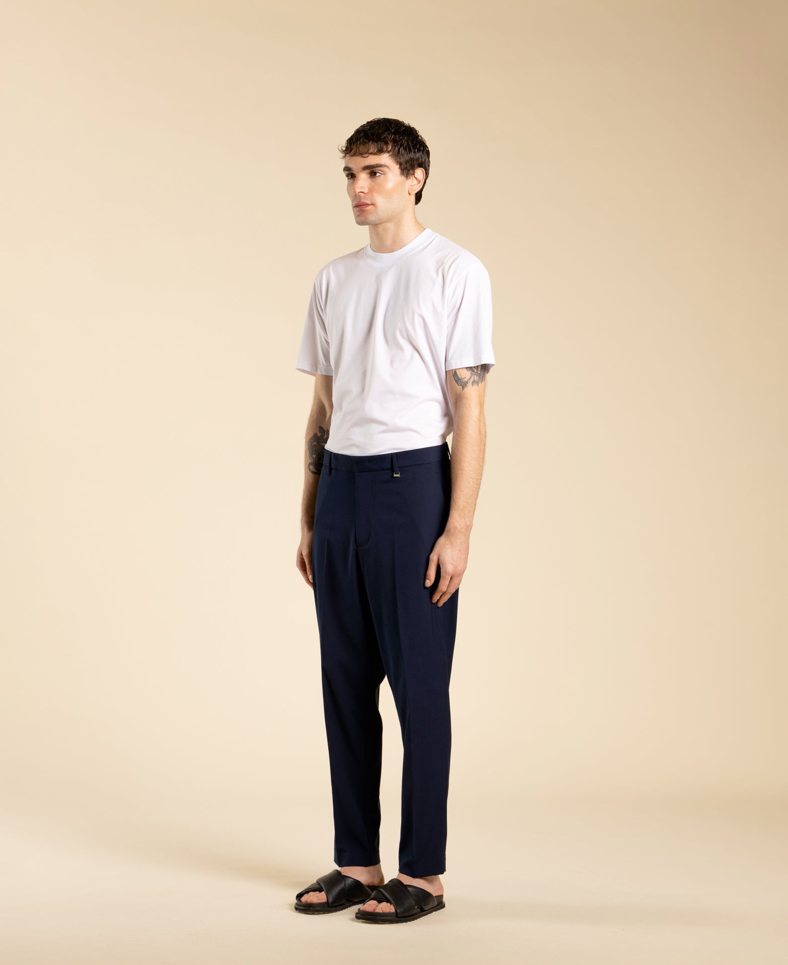 Regular-fit trousers with American pocket - Blue
