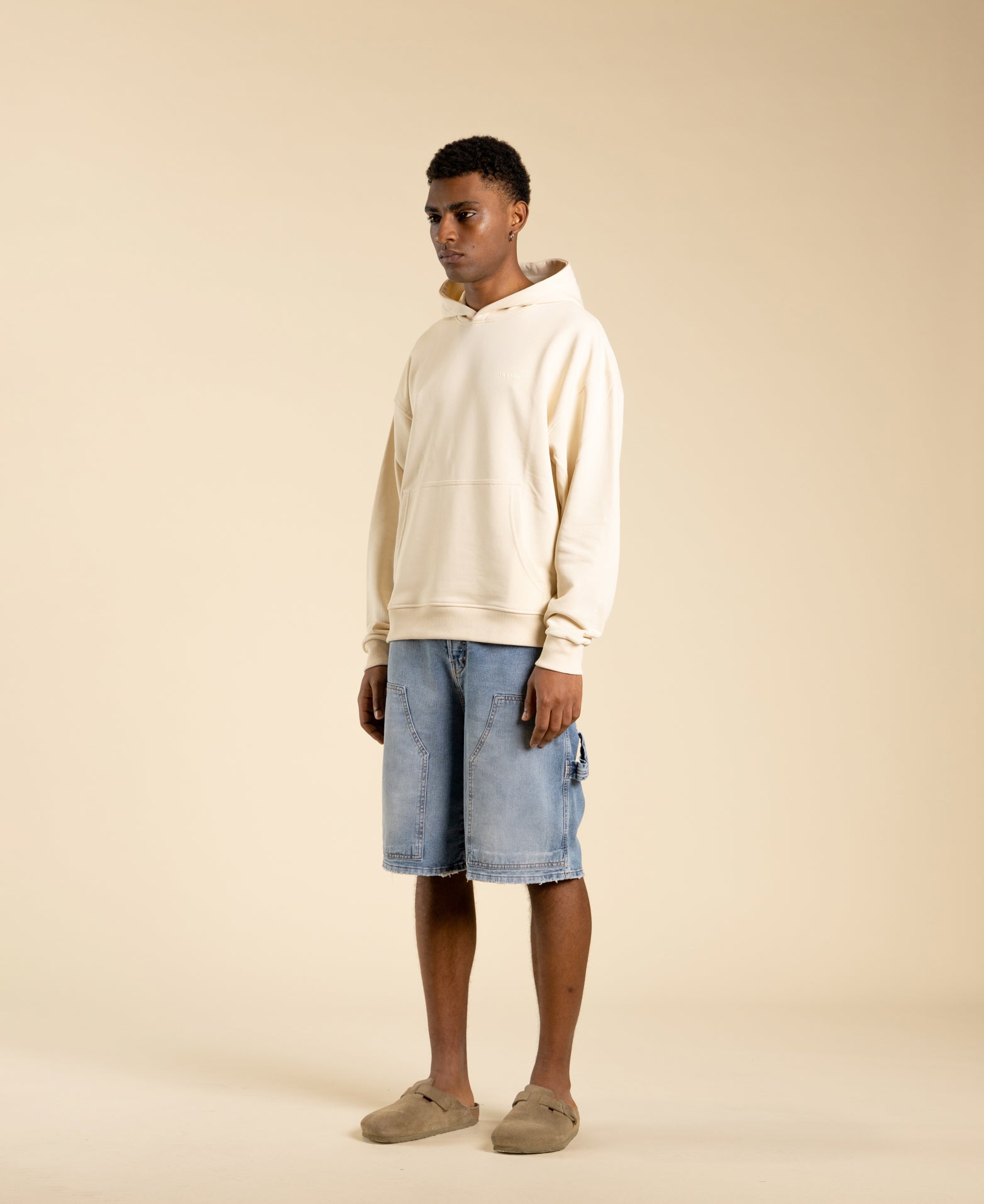 Oversized Cotton Sweatshirt - Cream