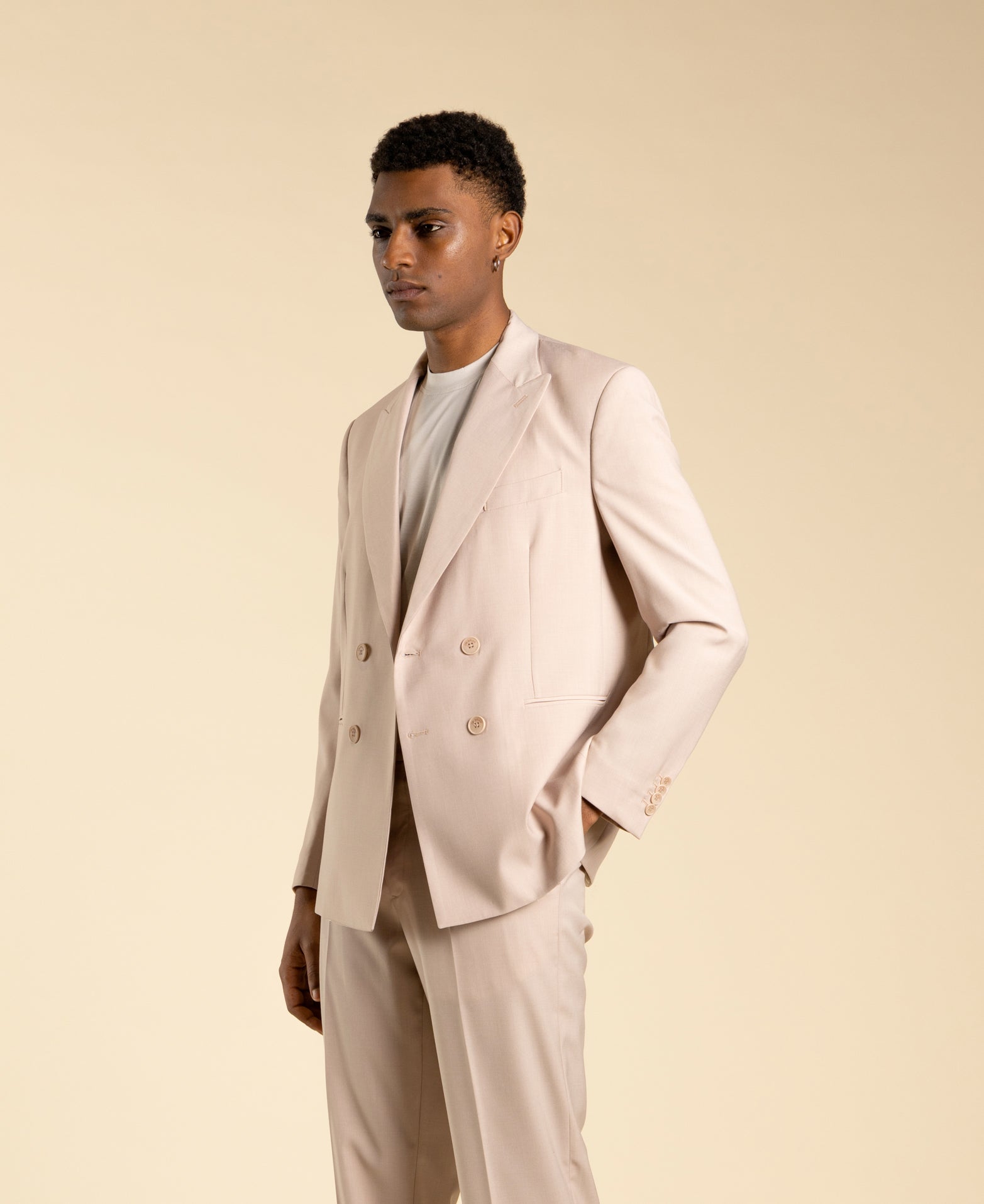 Double-breasted jacket - Powder pink
