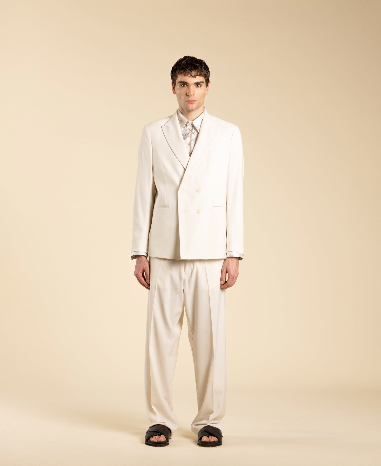 Double-breasted jacket - Cream