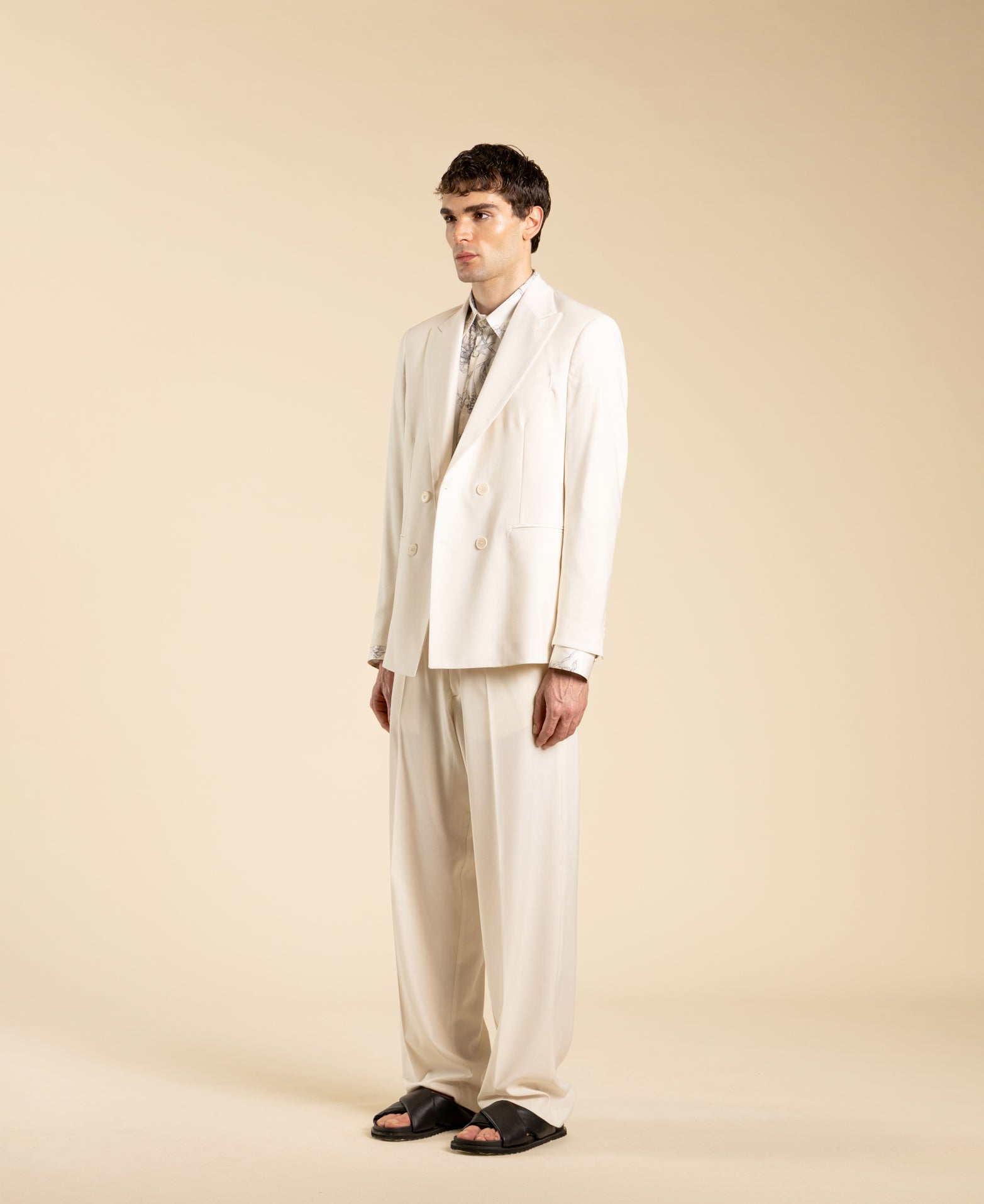 Double-breasted jacket - Cream