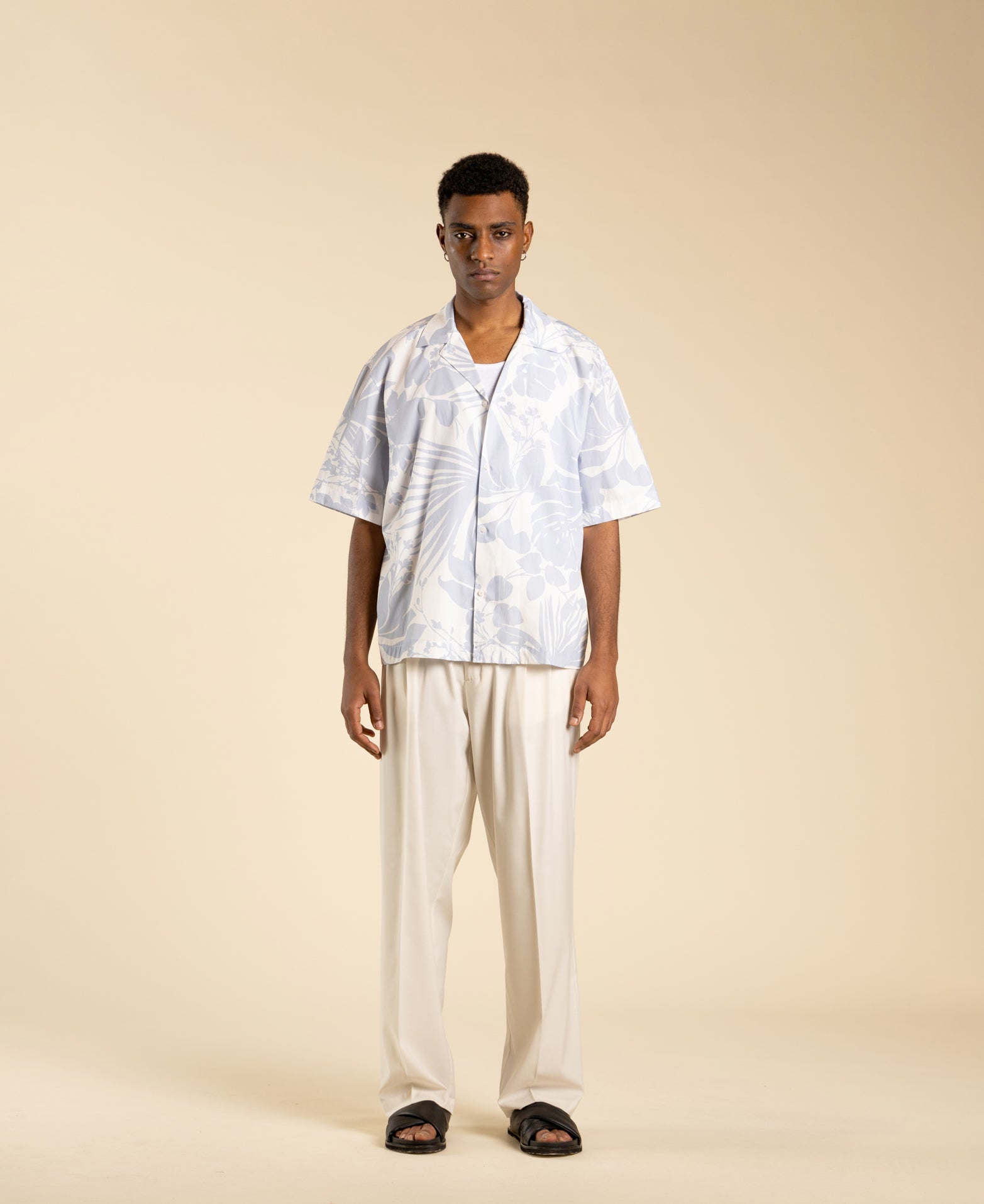 Floral print cotton shirt