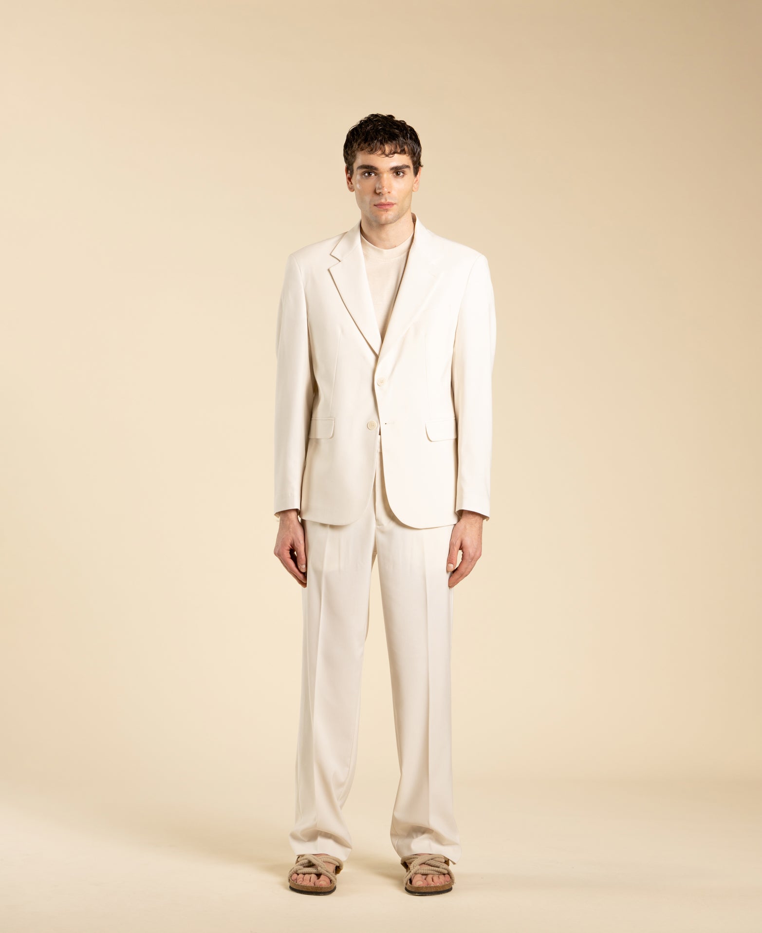 Single-breasted jacket - Cream