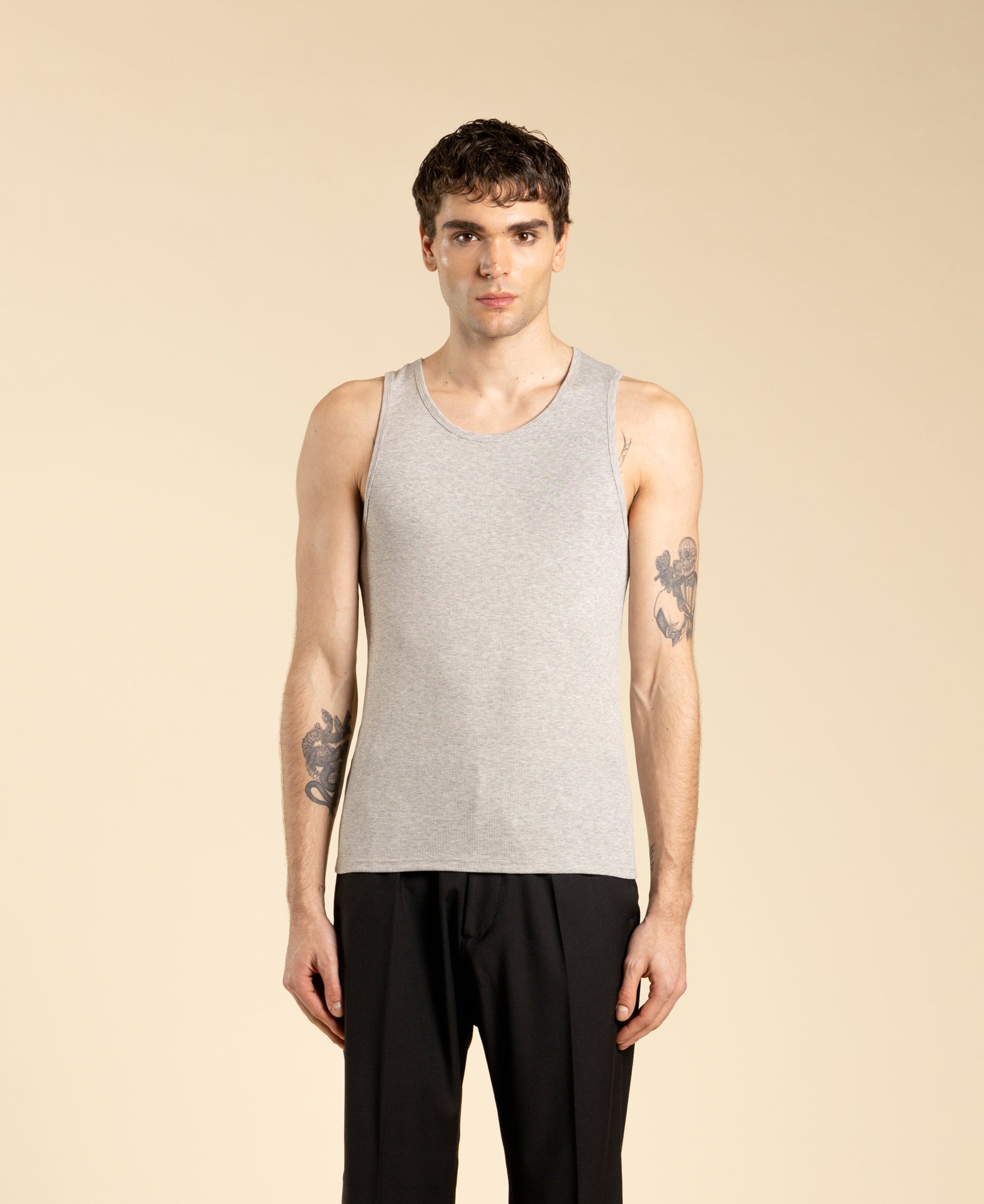 Ribbed Tank Top - Grey