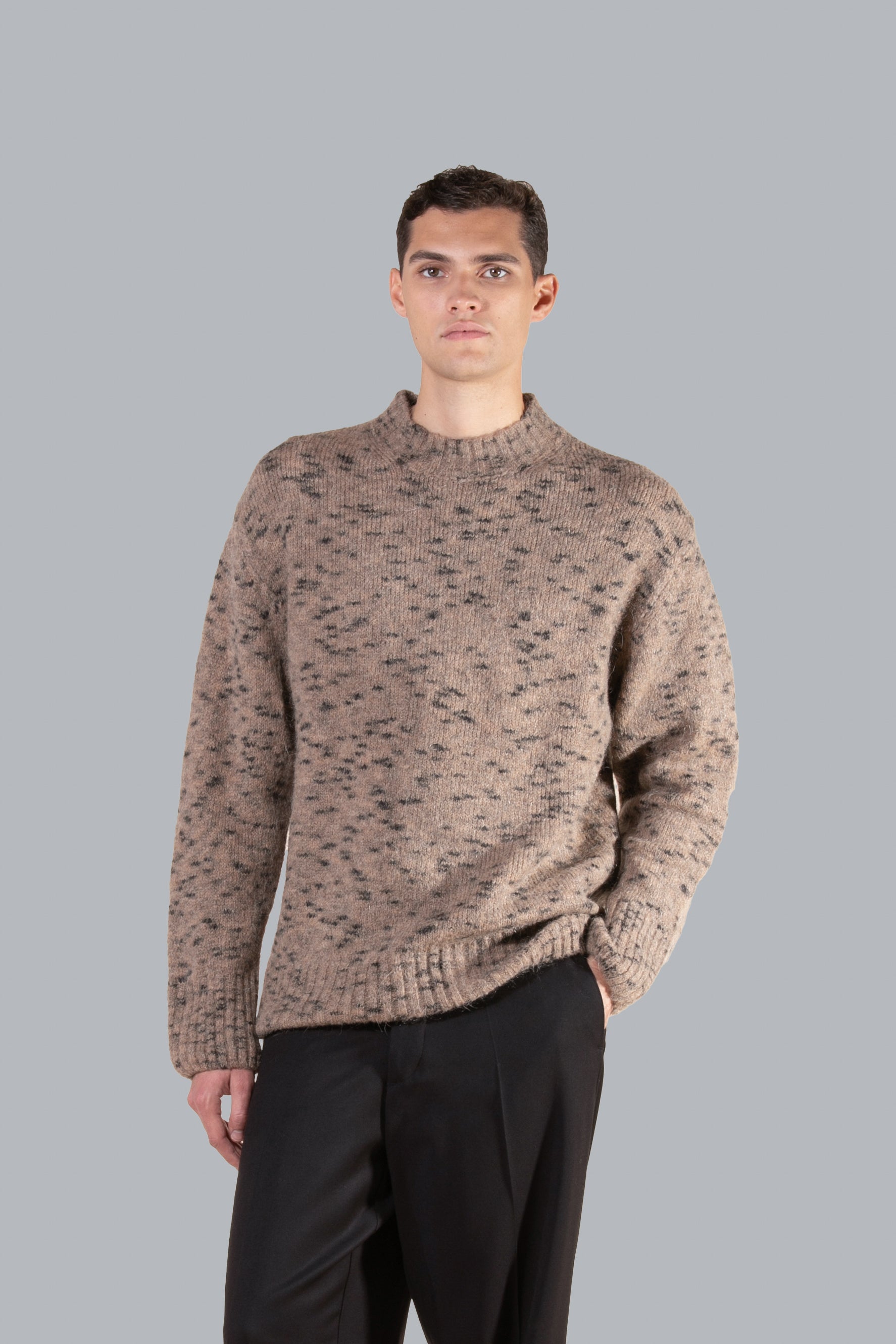 Maglia girocollo fantasia animalier