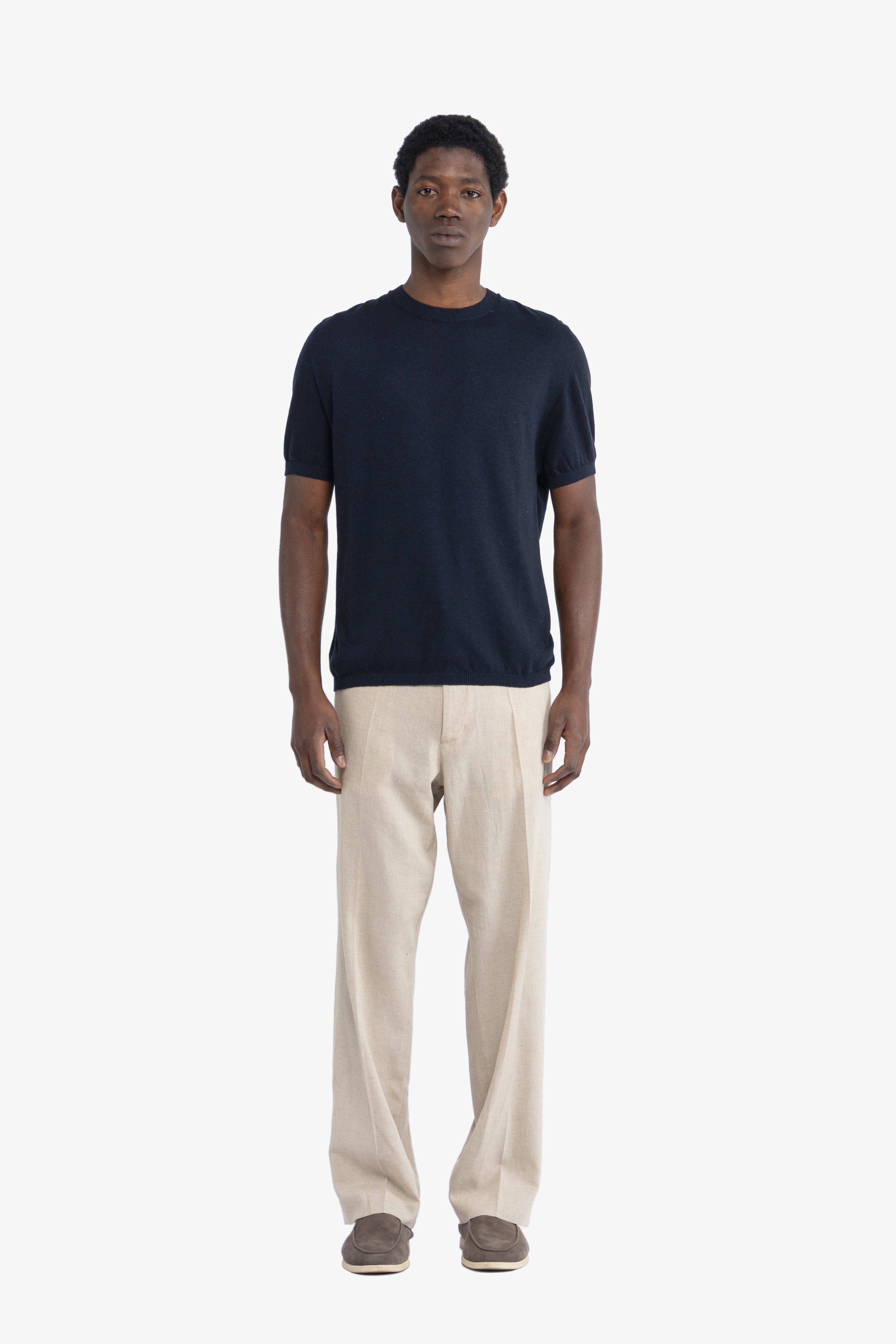 Pantaloni tasca america in lino - Beige