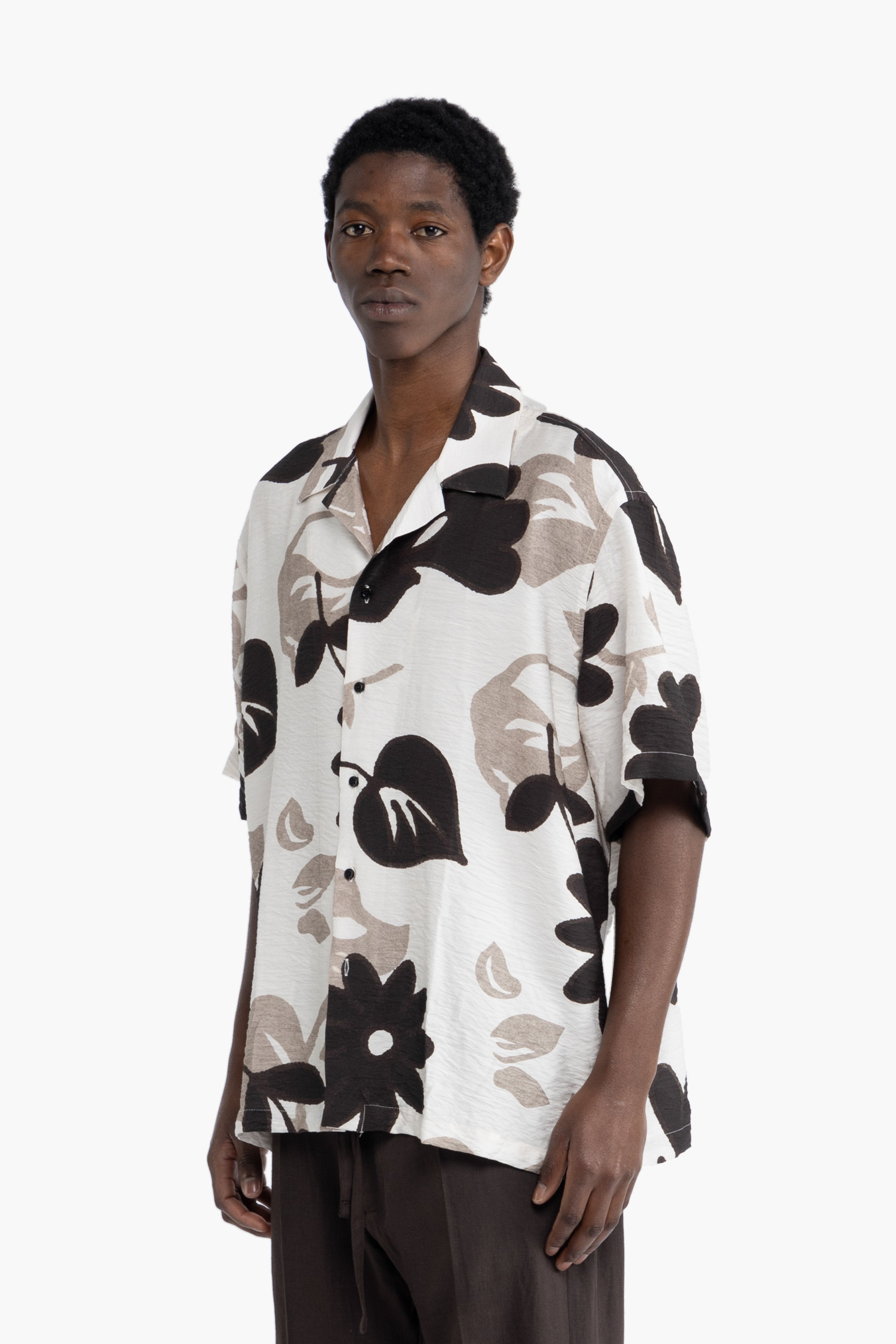 Camicia collo aperto con stampa