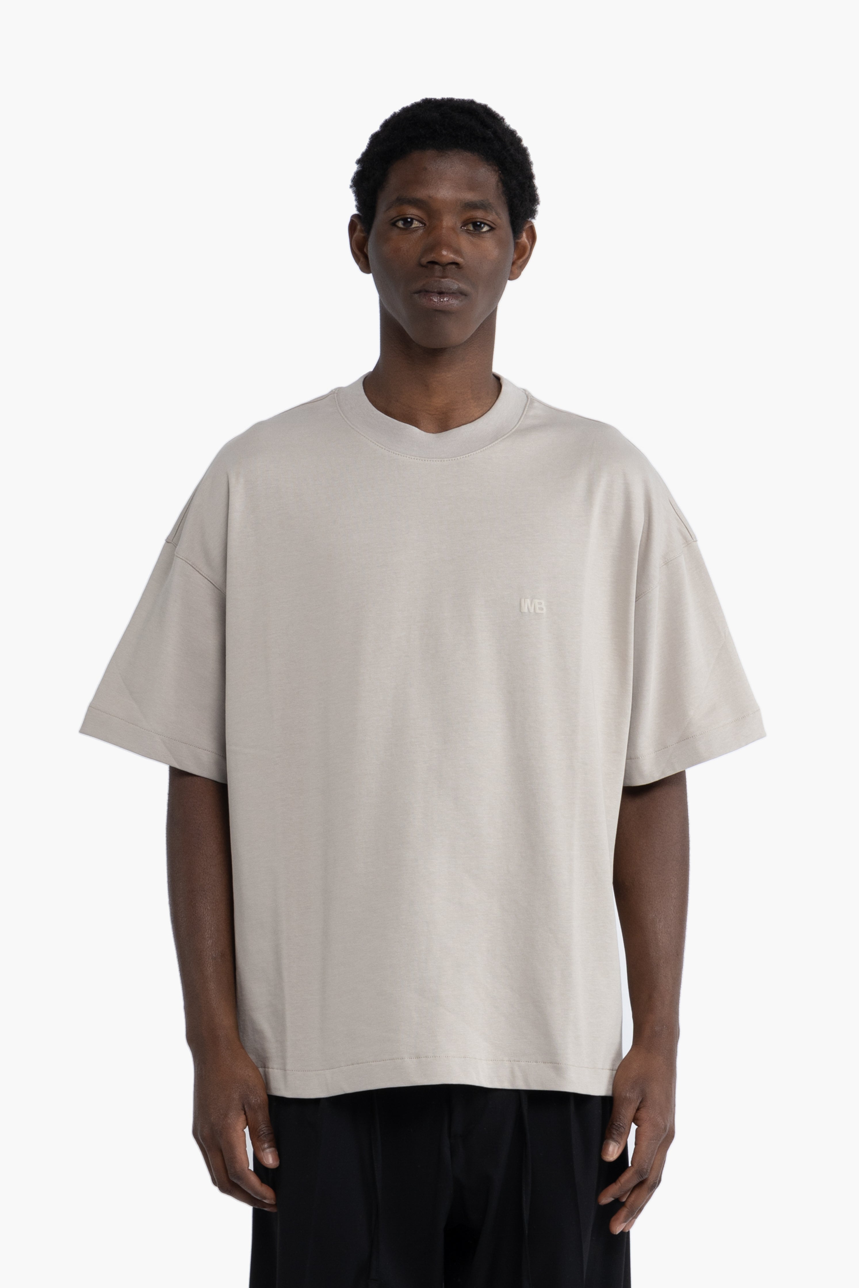 T-shirt oversize logo - Beige