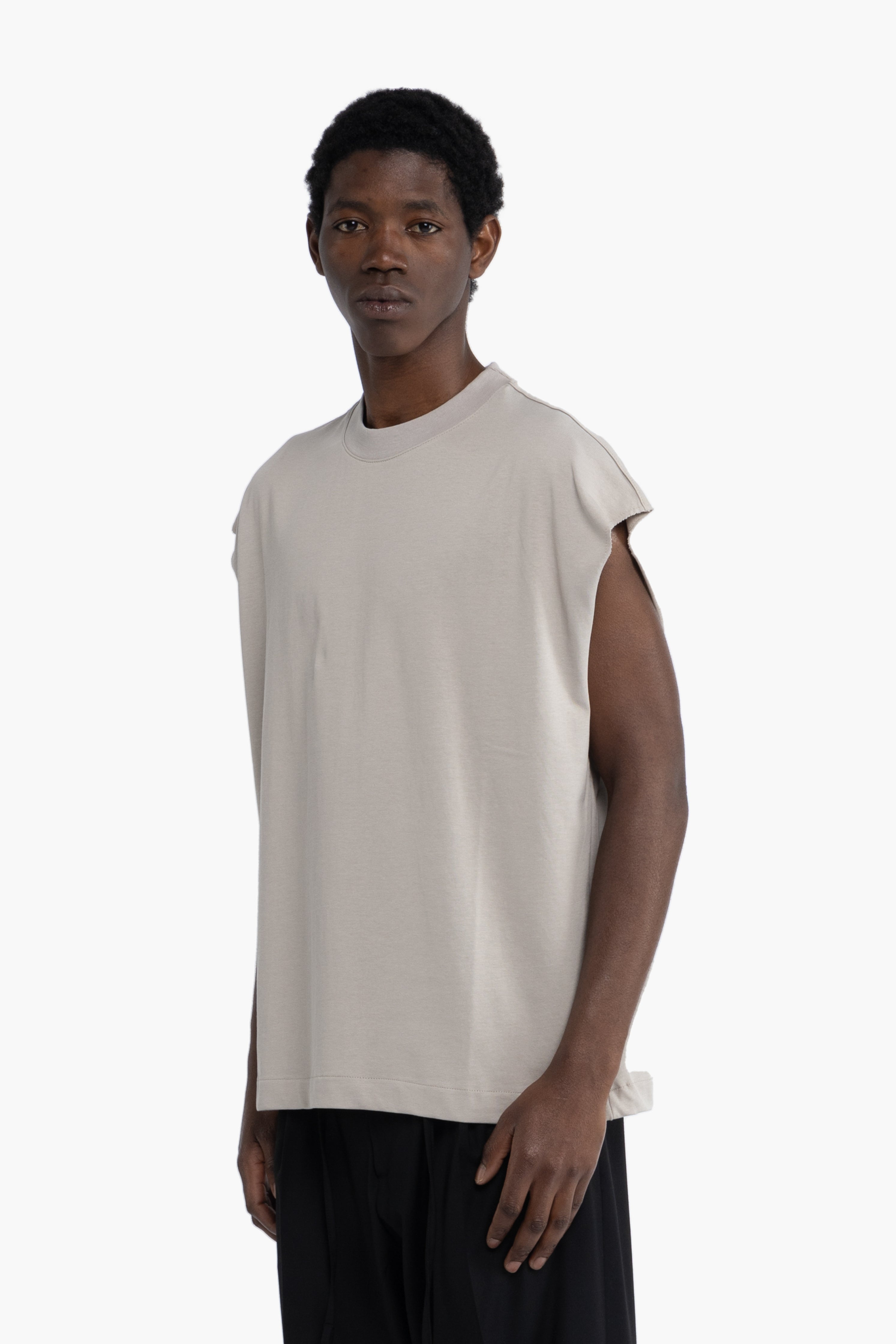 Canotta smanicata oversize - Beige