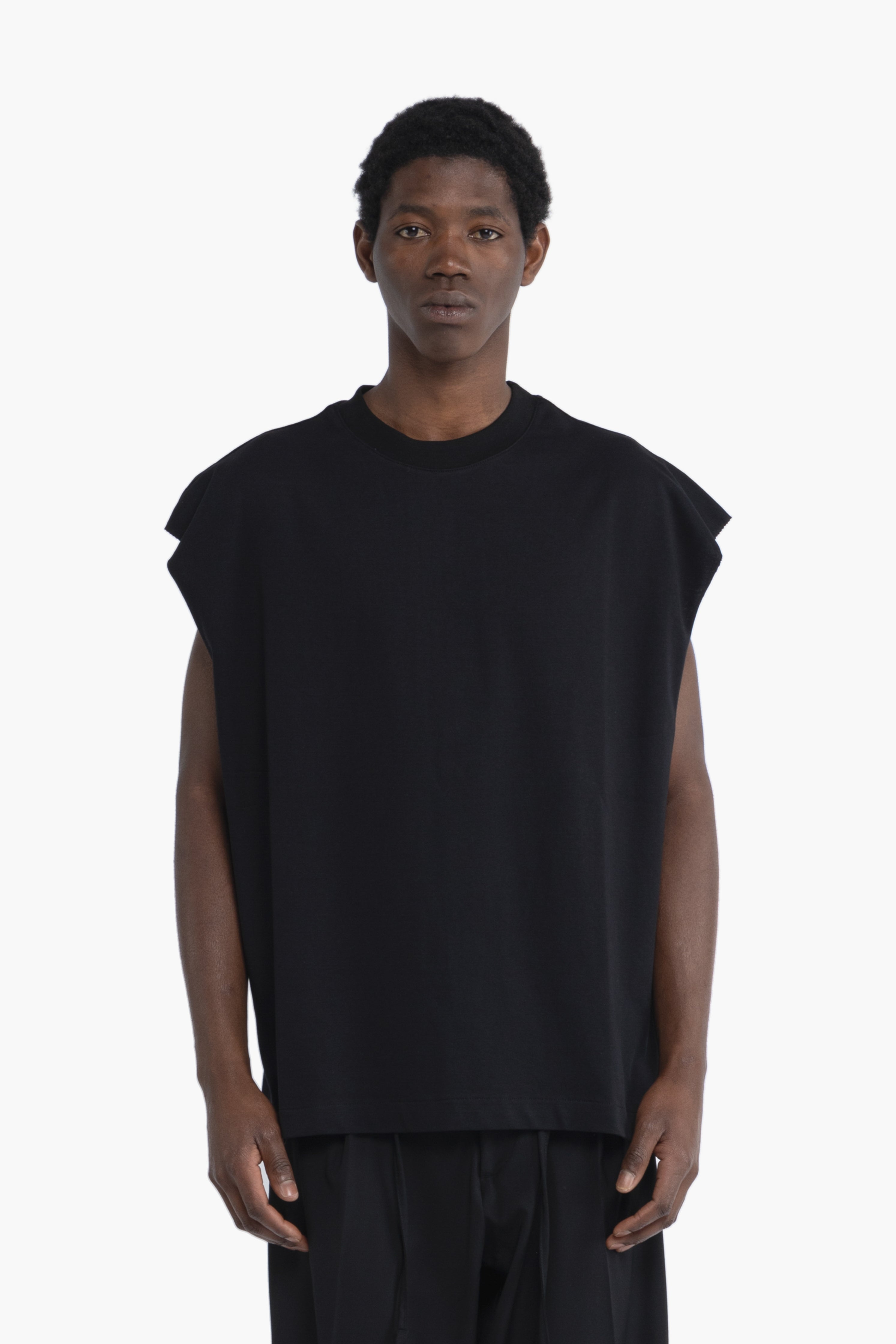 Canotta smanicata oversize - Nero