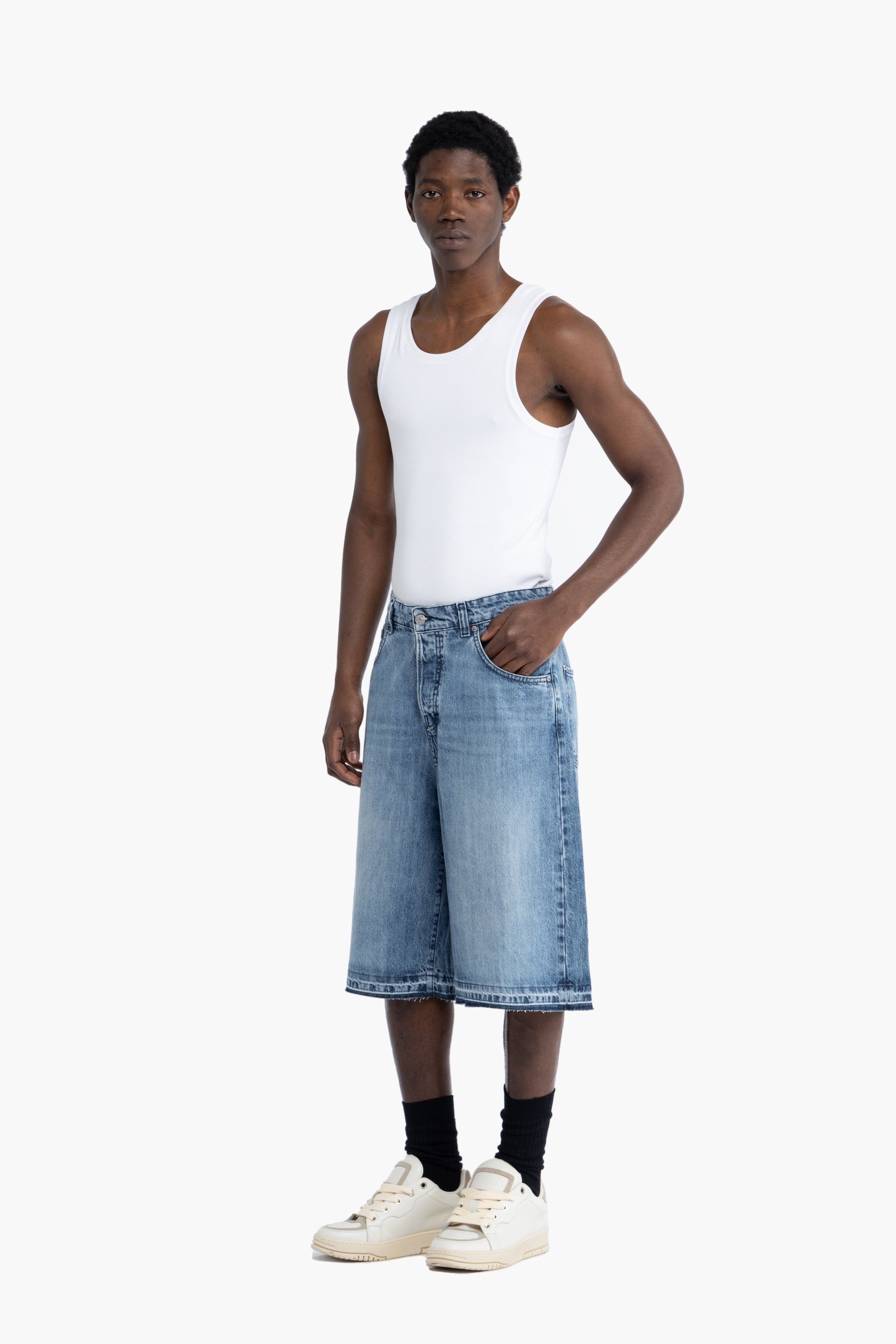 Bermuda in cotone denim