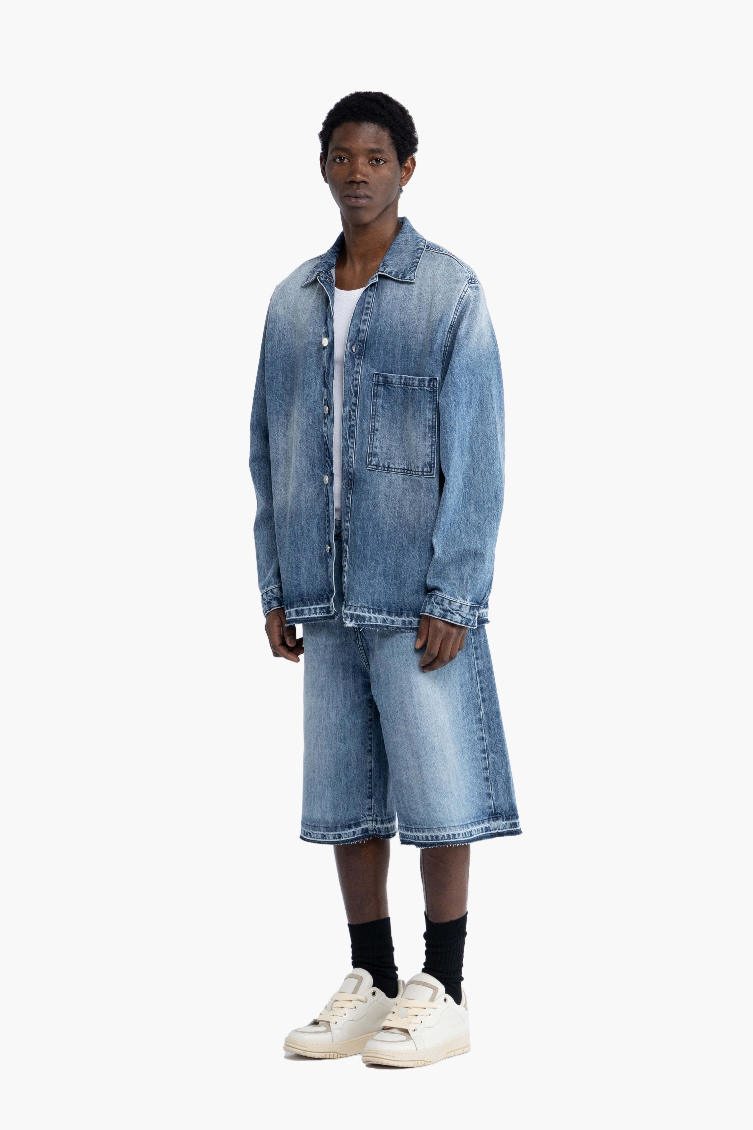 Bermuda in cotone denim