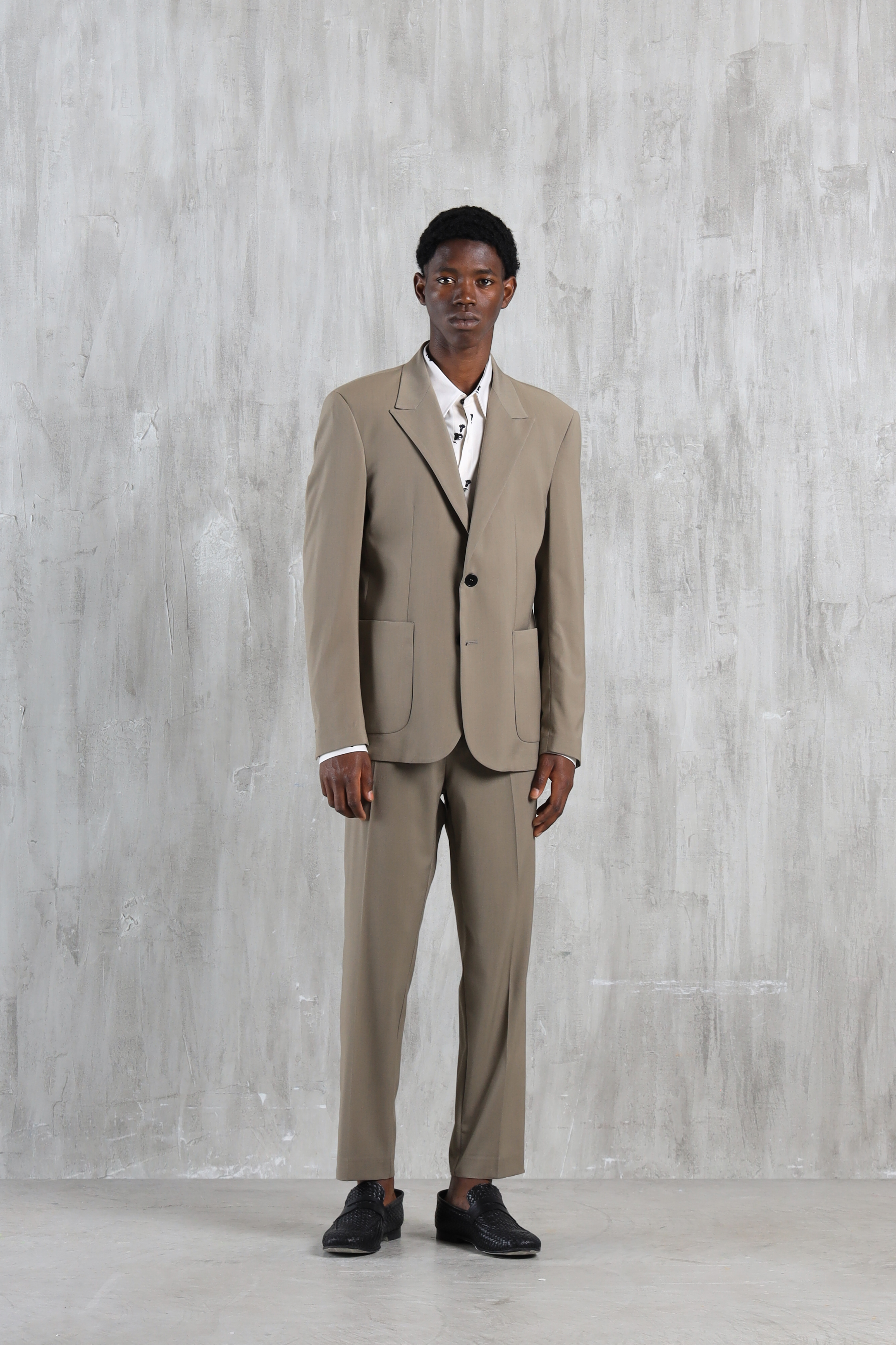 Giacca da abito tasche a toppe - Taupe