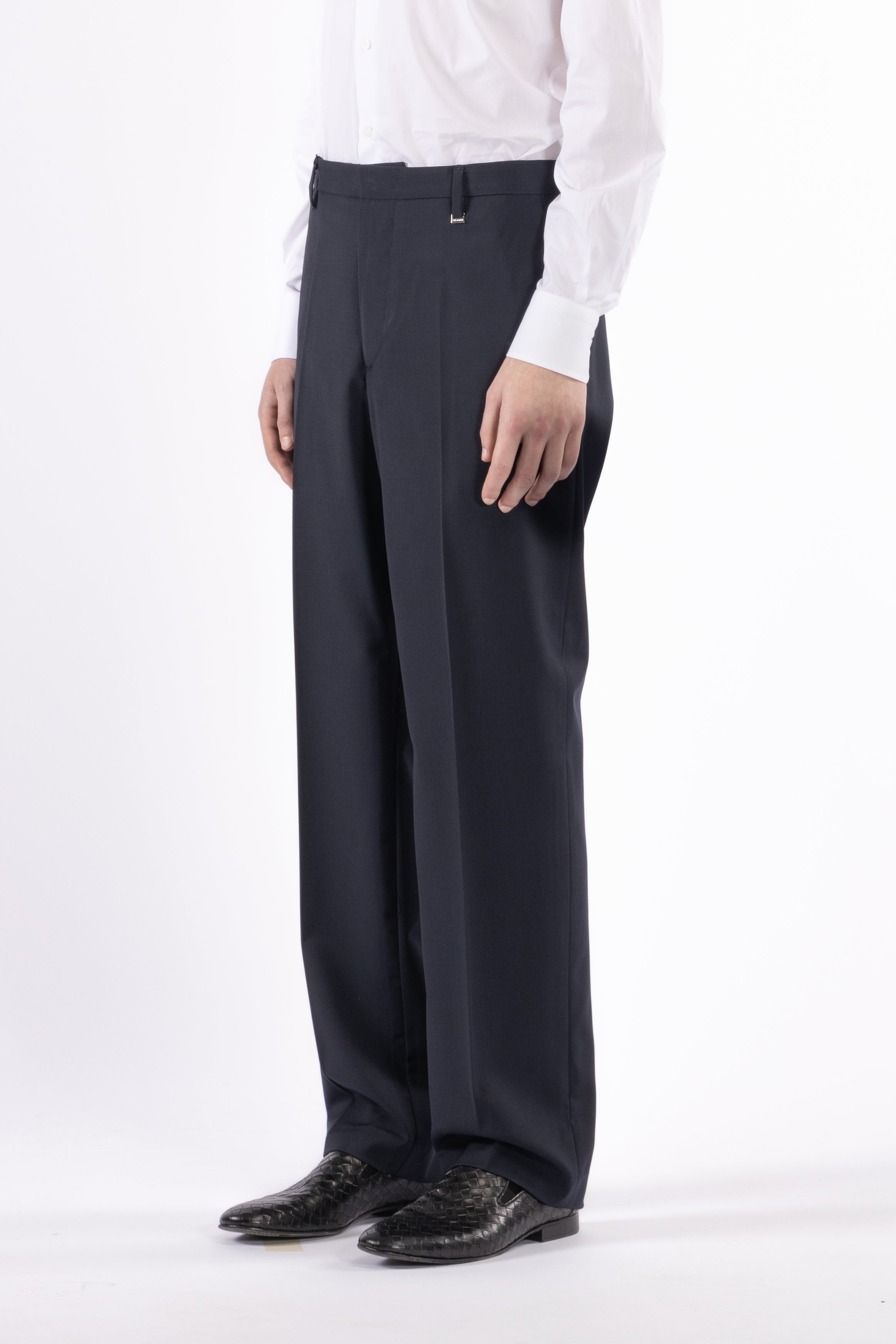 Pantalone da abito misto lana - Blu