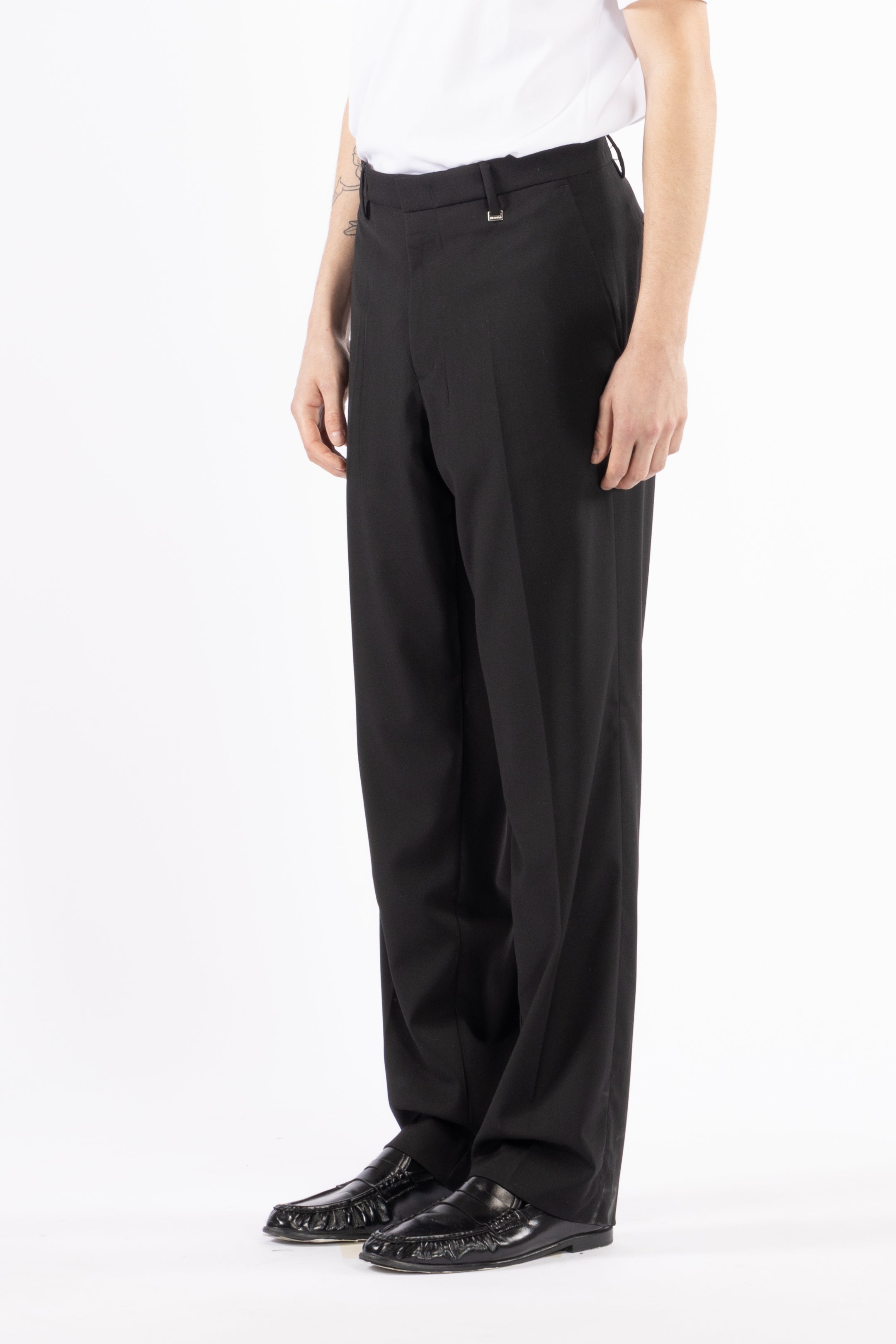 Pantalone fondo ampio - Nero