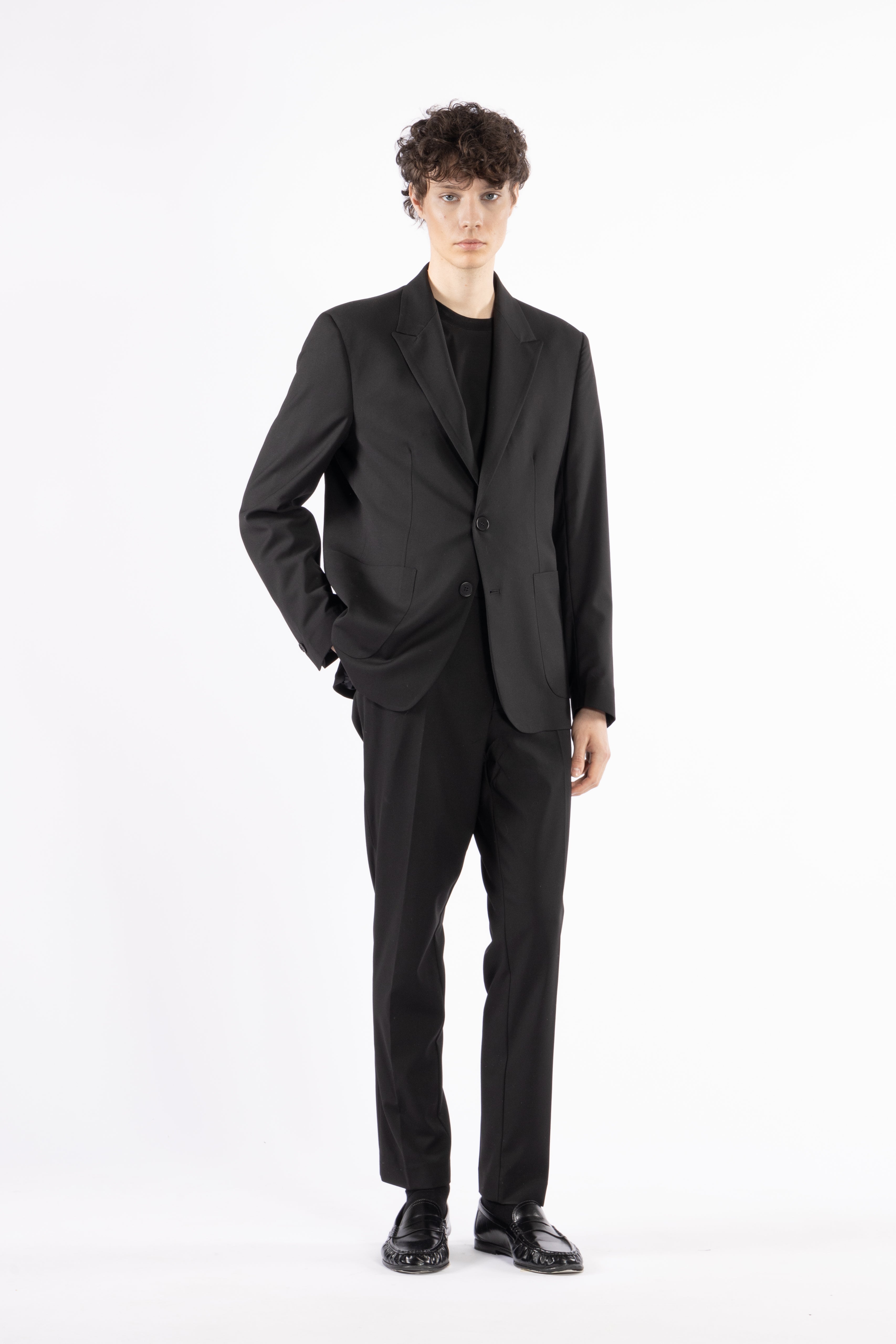 Giacca da abito tasca a toppe - Nero