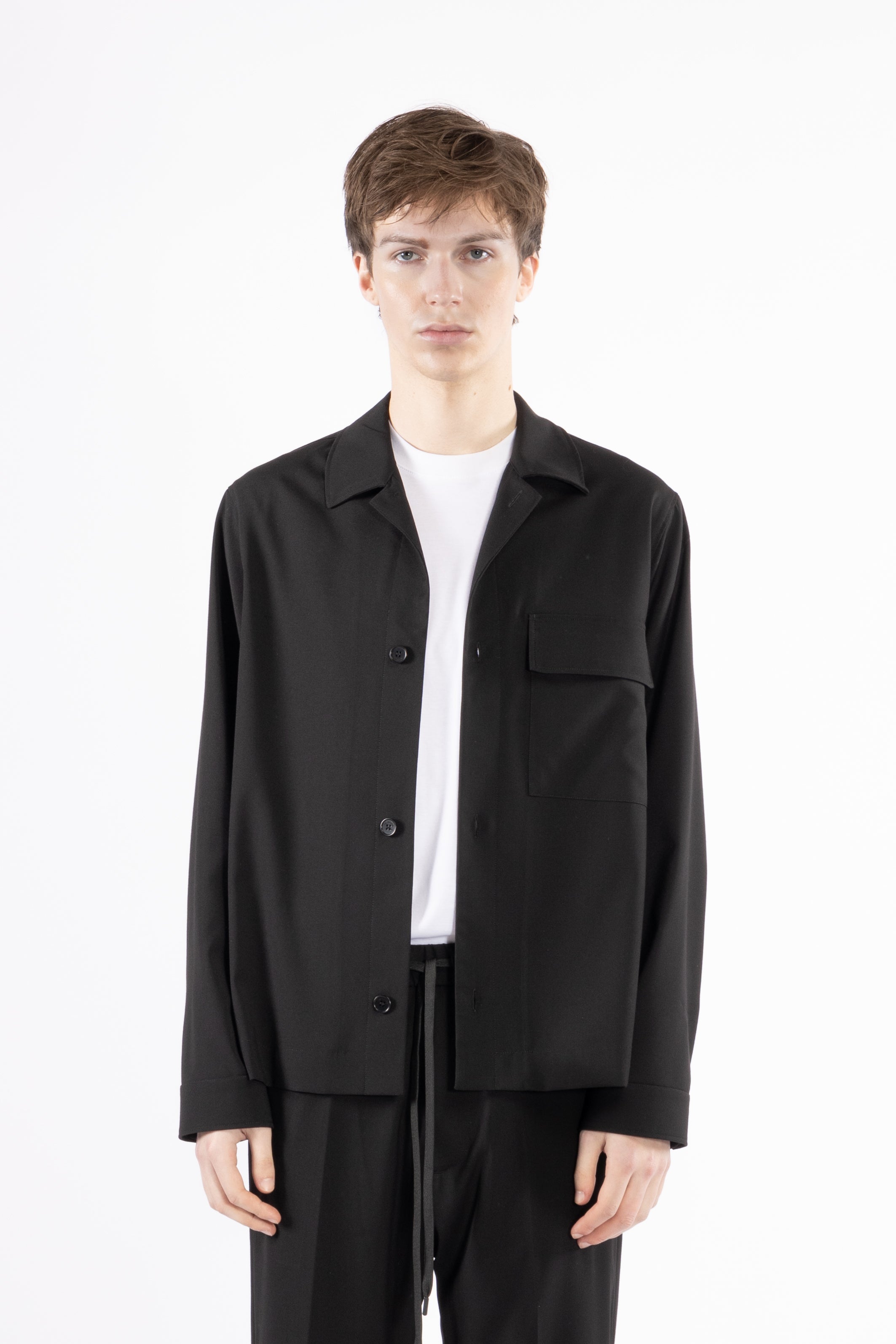 Giacca camicia sfoderata - Nero