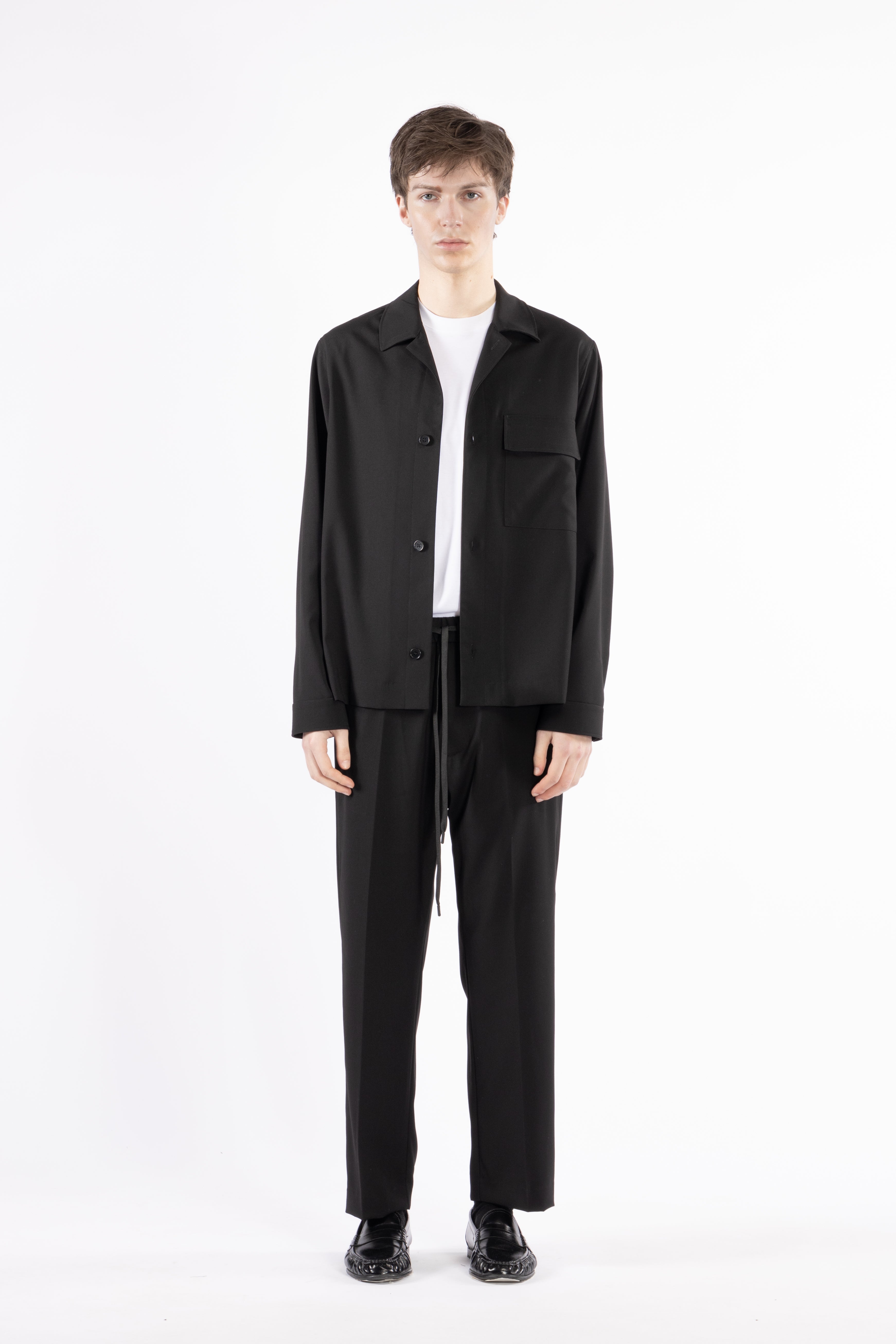 Giacca camicia sfoderata - Nero