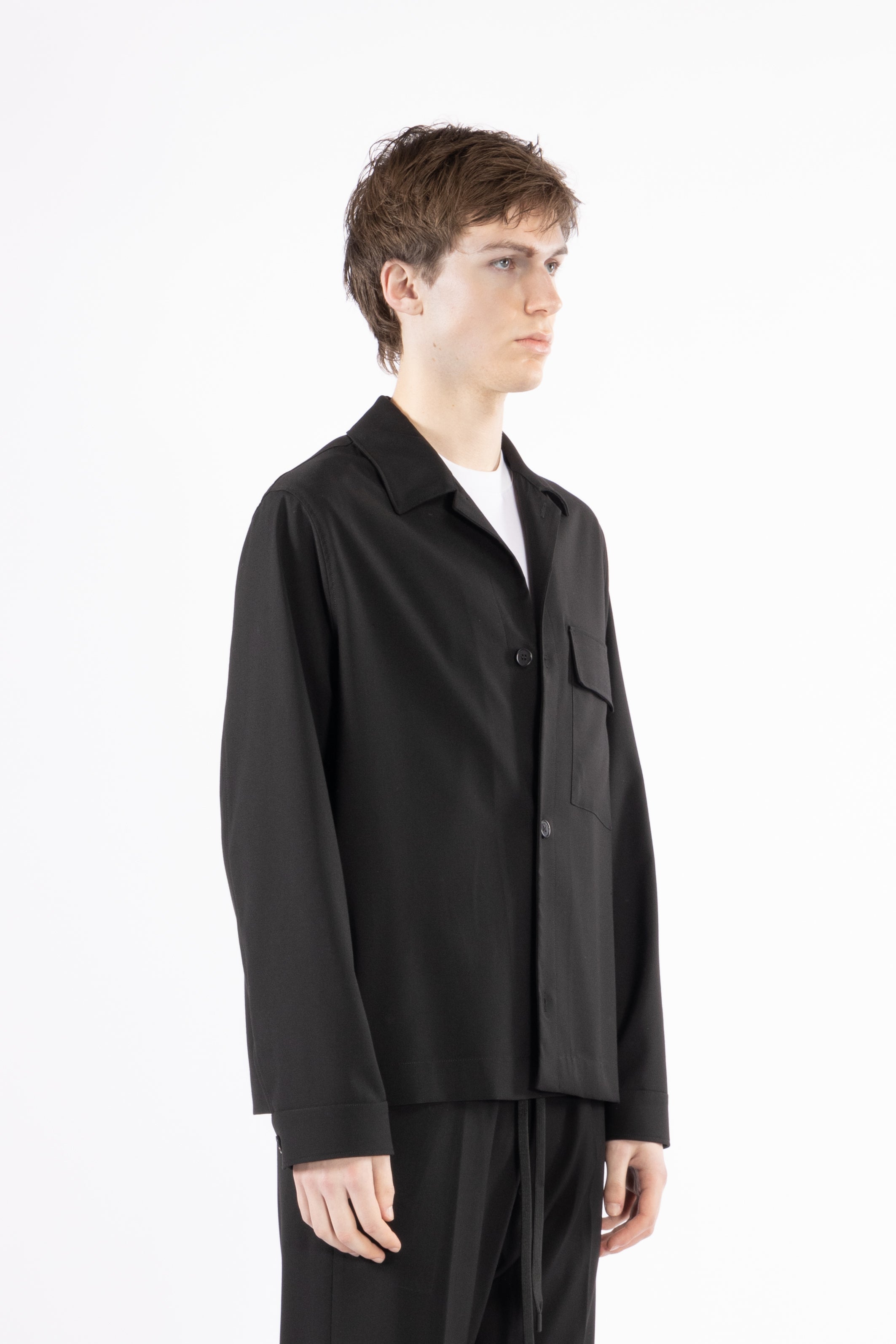 Giacca camicia sfoderata - Nero