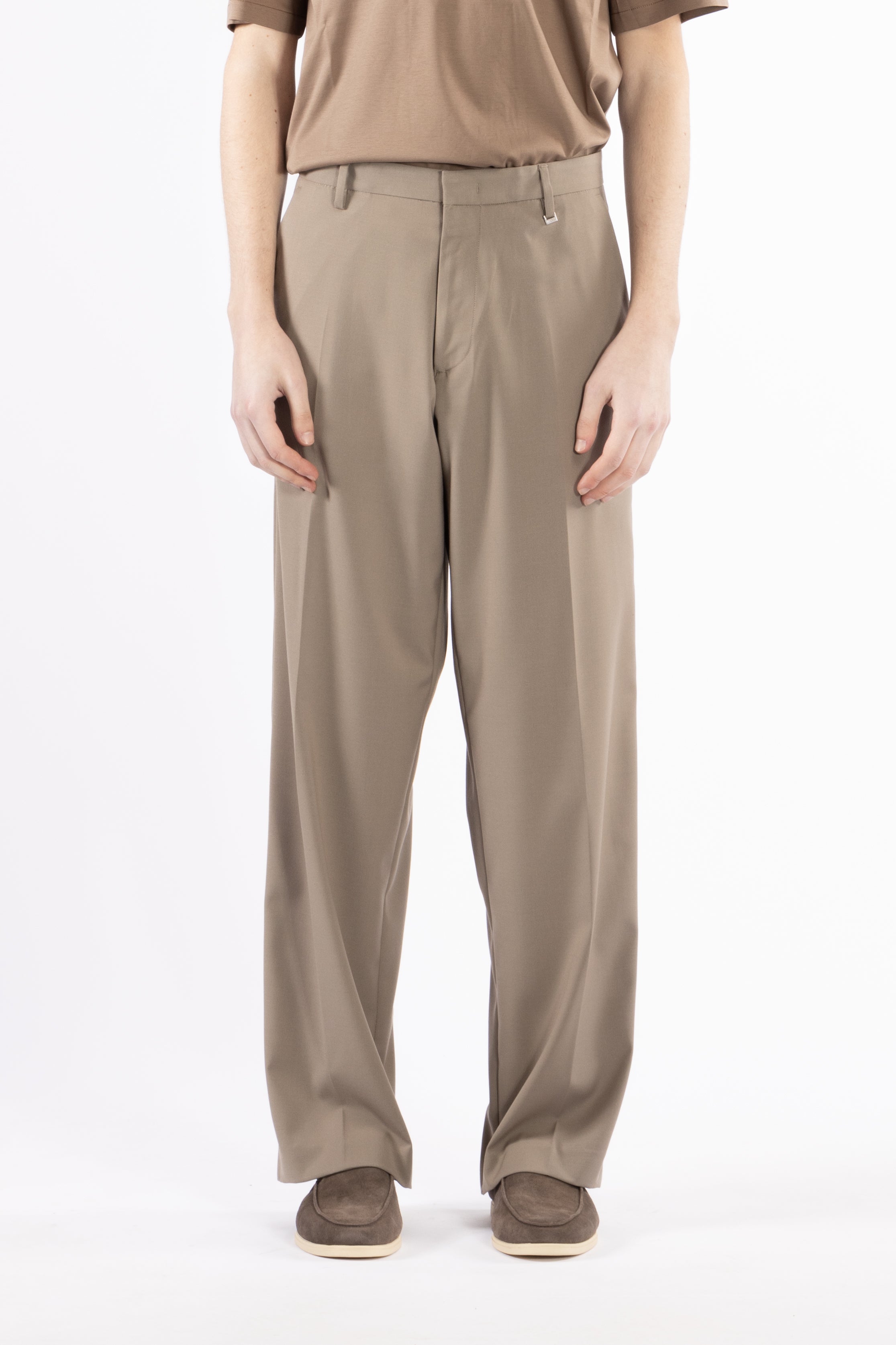 Pantalone gamba dritta - Taupe