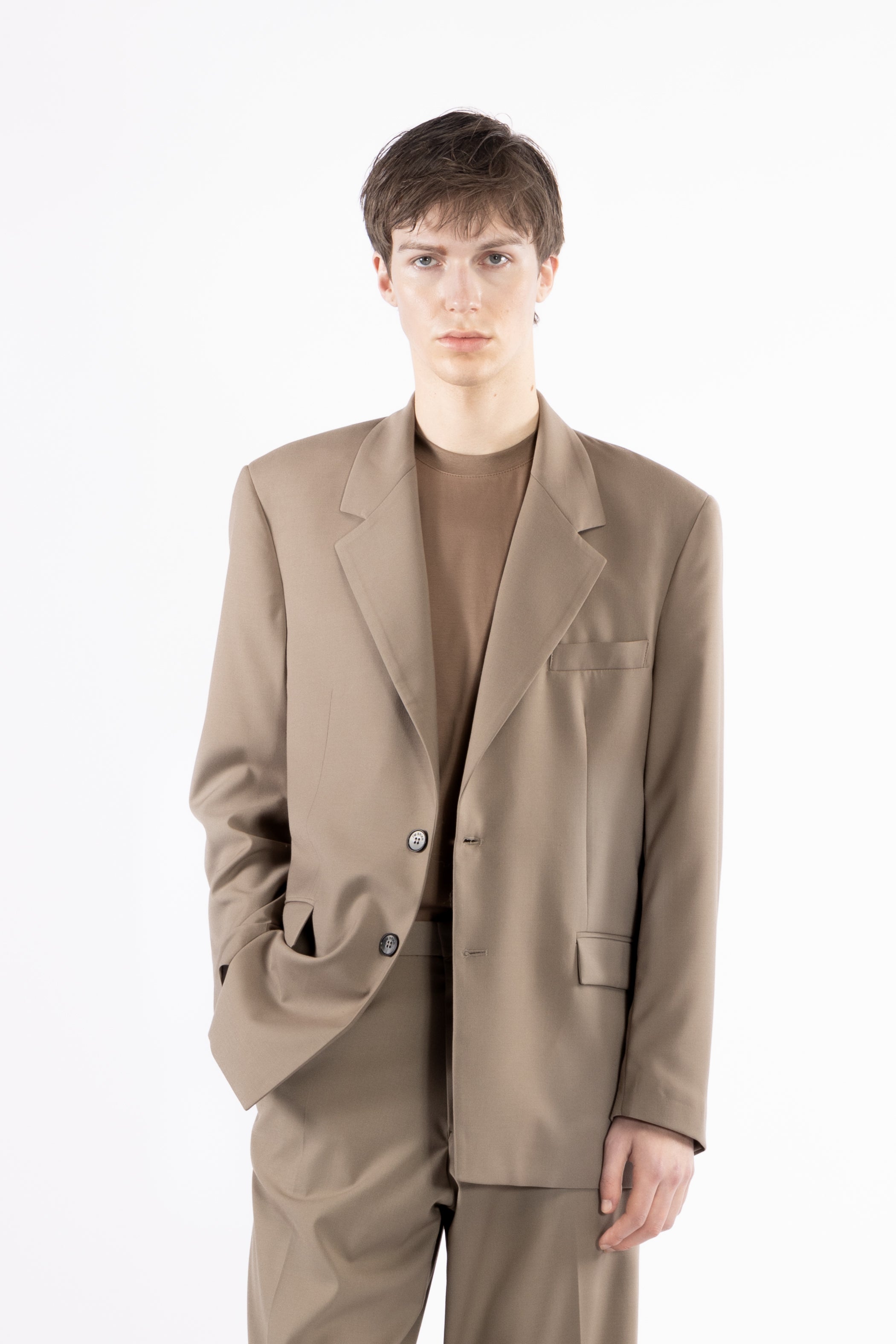 Giacca da abito oversize - Taupe
