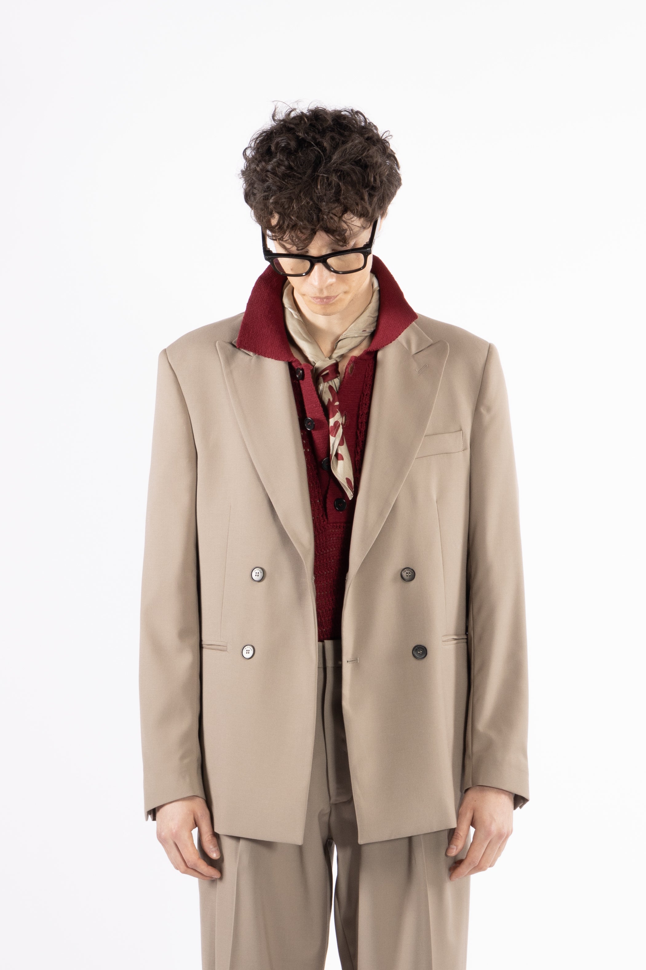 Polo crochet in maglia - Bordeaux