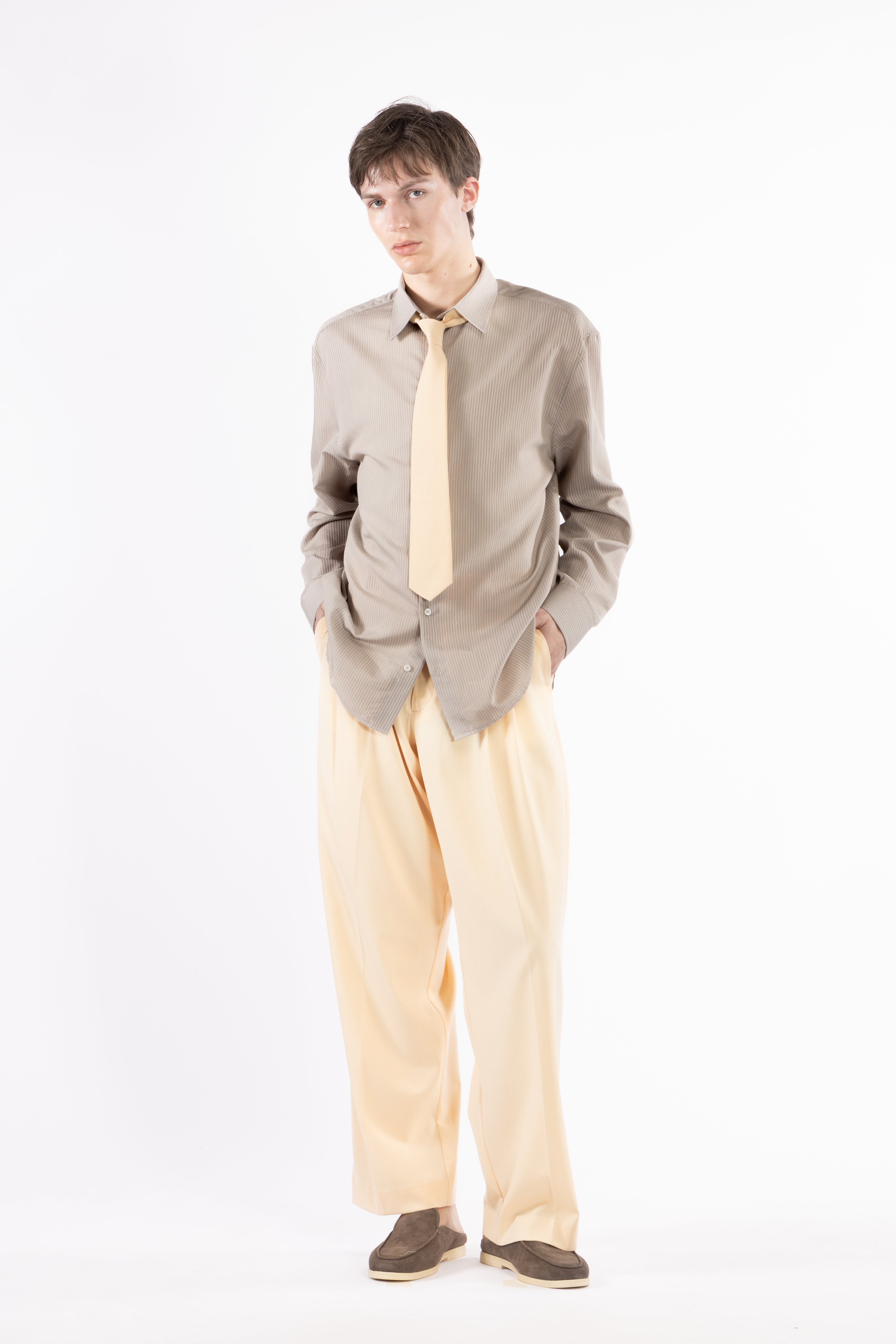 Camicia a righe in viscosa