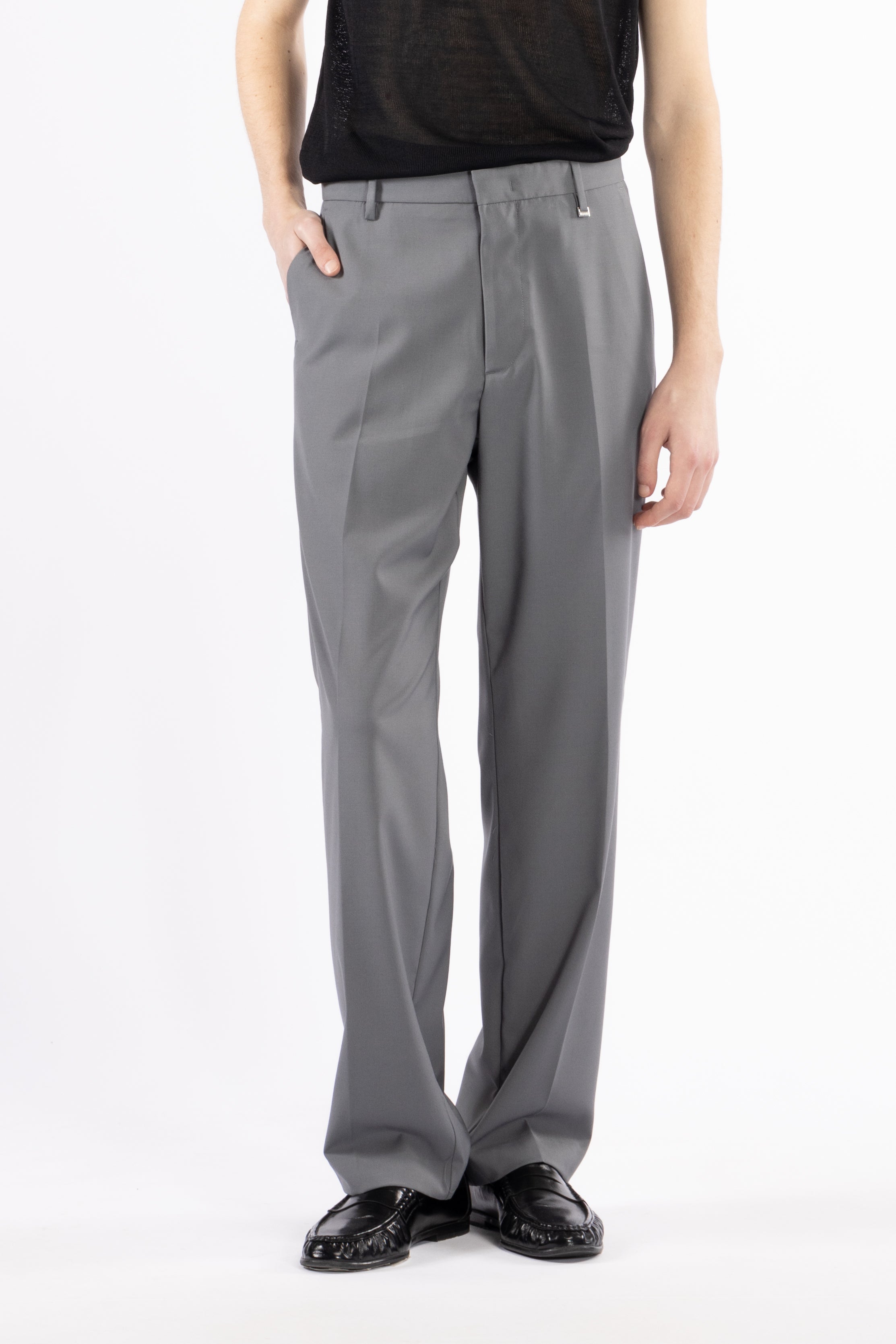 Pantalone gamba dritta - Grigio
