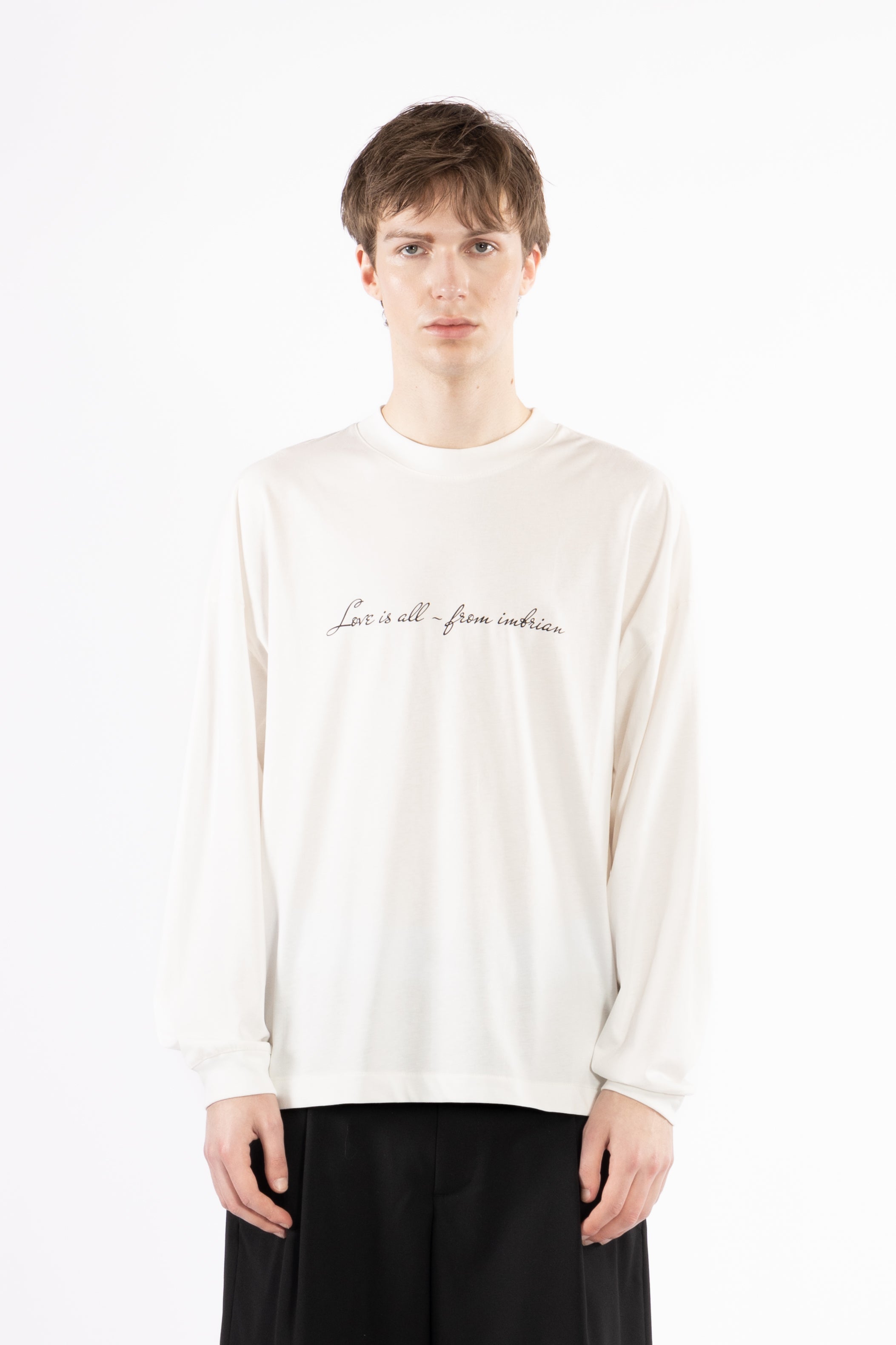 T-shirt oversize maniche lunghe - Panna