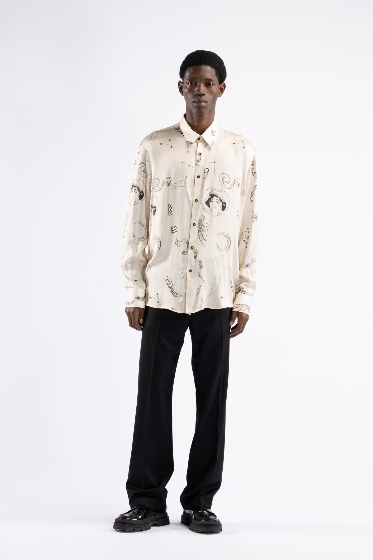 Camicia in viscosa fantasia