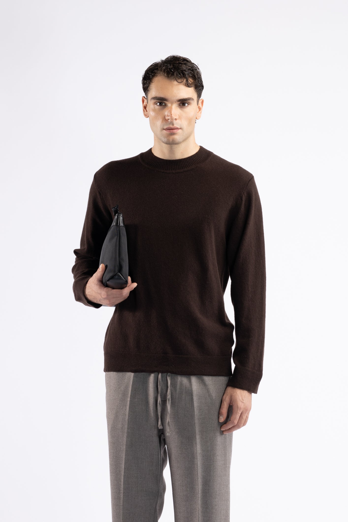 Crewneck wool sweater - Moro