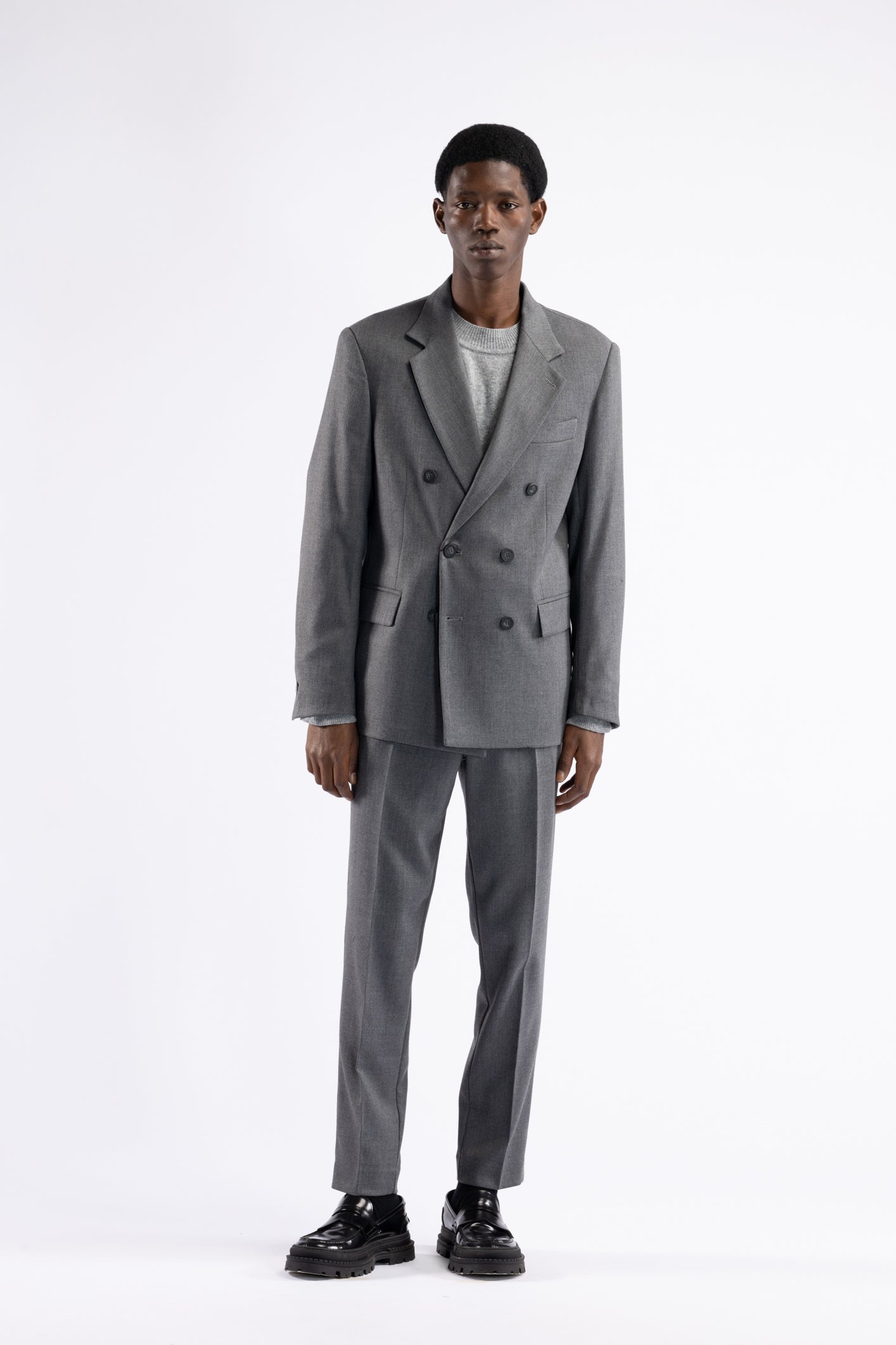 Double-breasted suit jacket - Grey