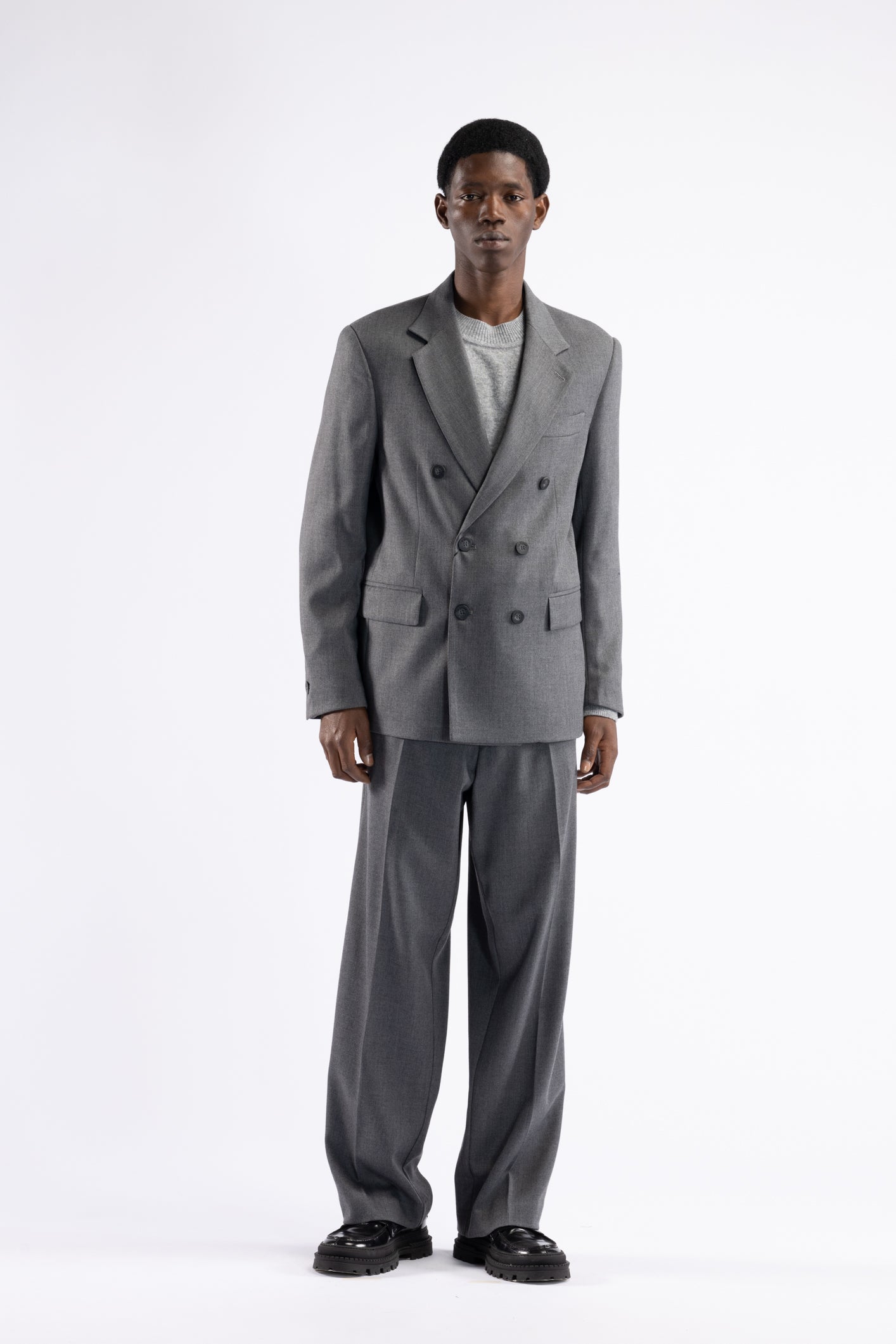 Double-breasted suit jacket - Grey