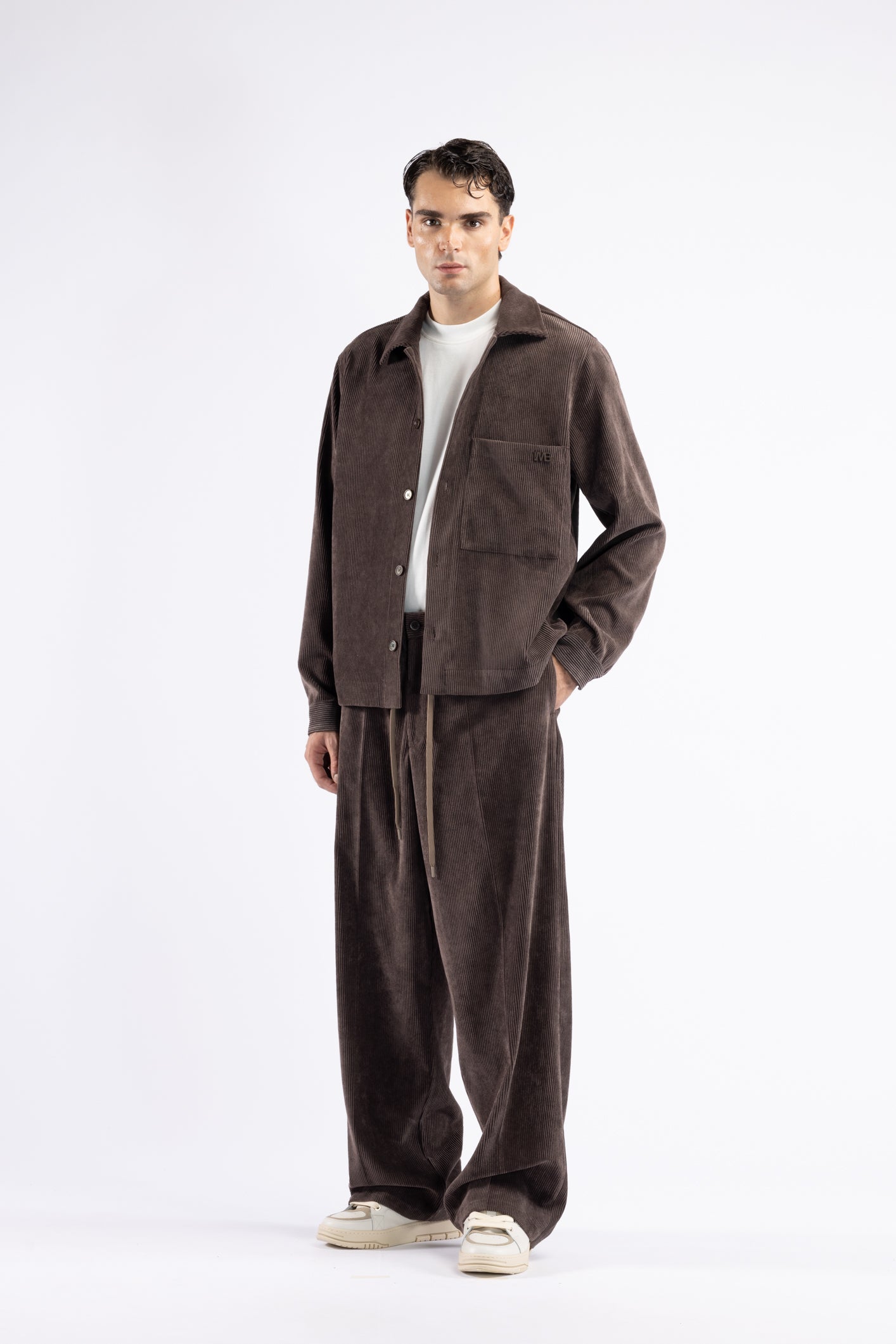 Camicia in velluto a coste - Moro