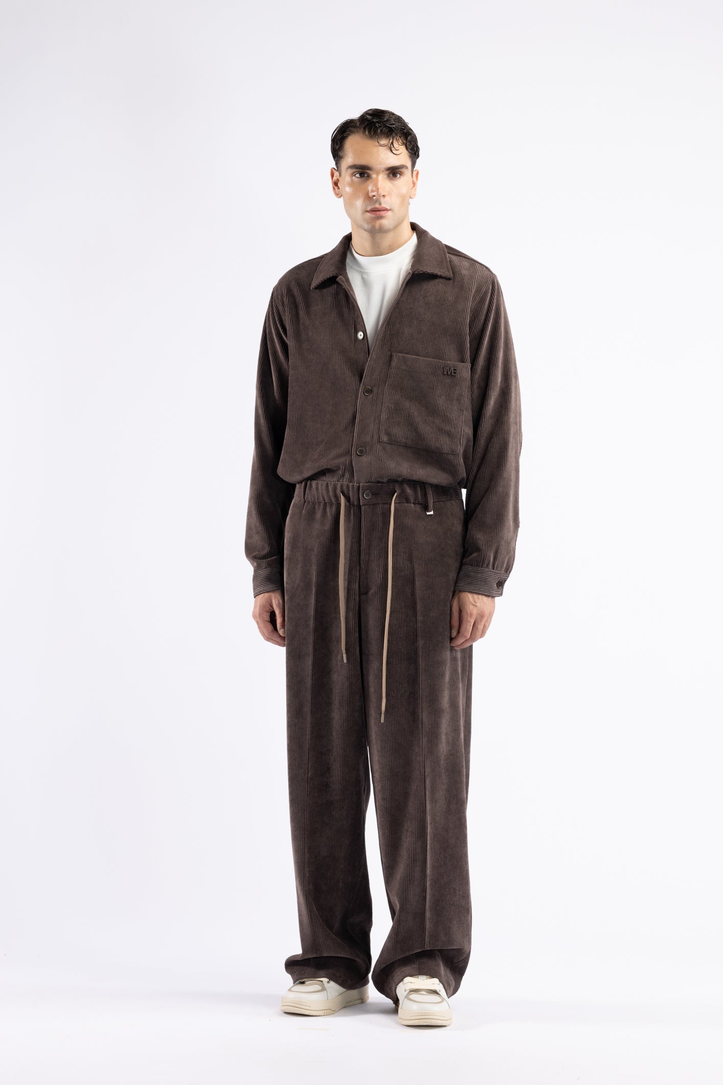 Corduroy Drawstring Trousers - Moro