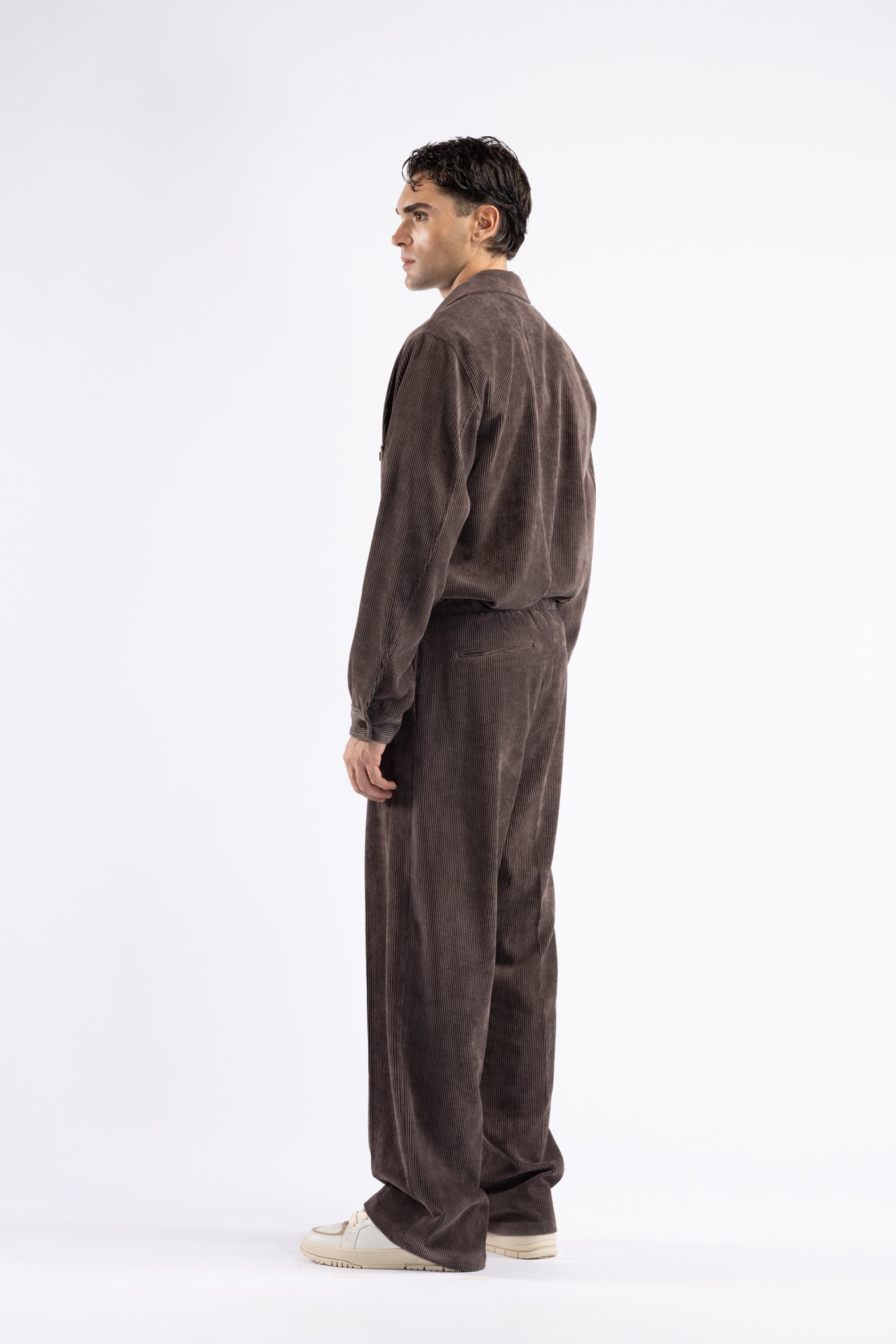 Corduroy Drawstring Trousers - Moro