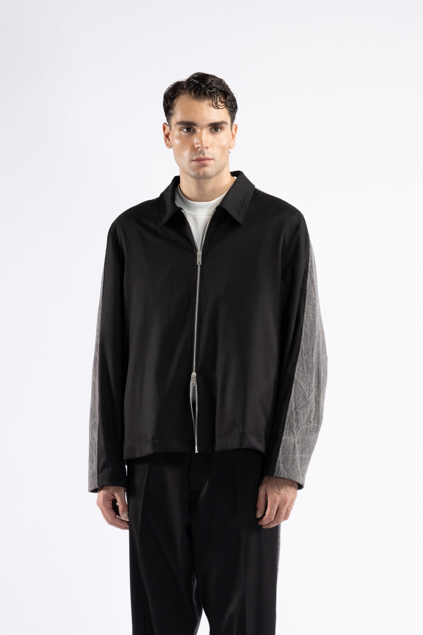 Giacca doppio tessuto retro in denim