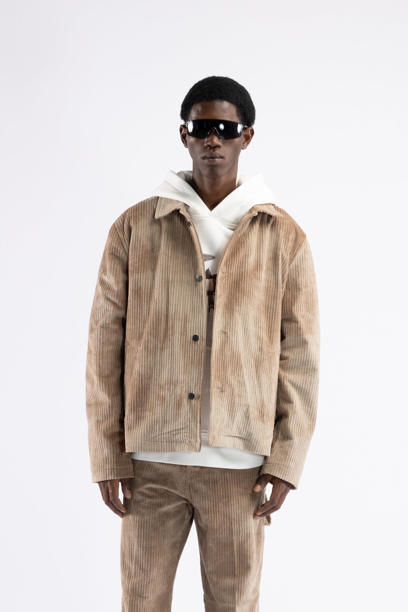 Giacca camicia in velluto a coste di cotone