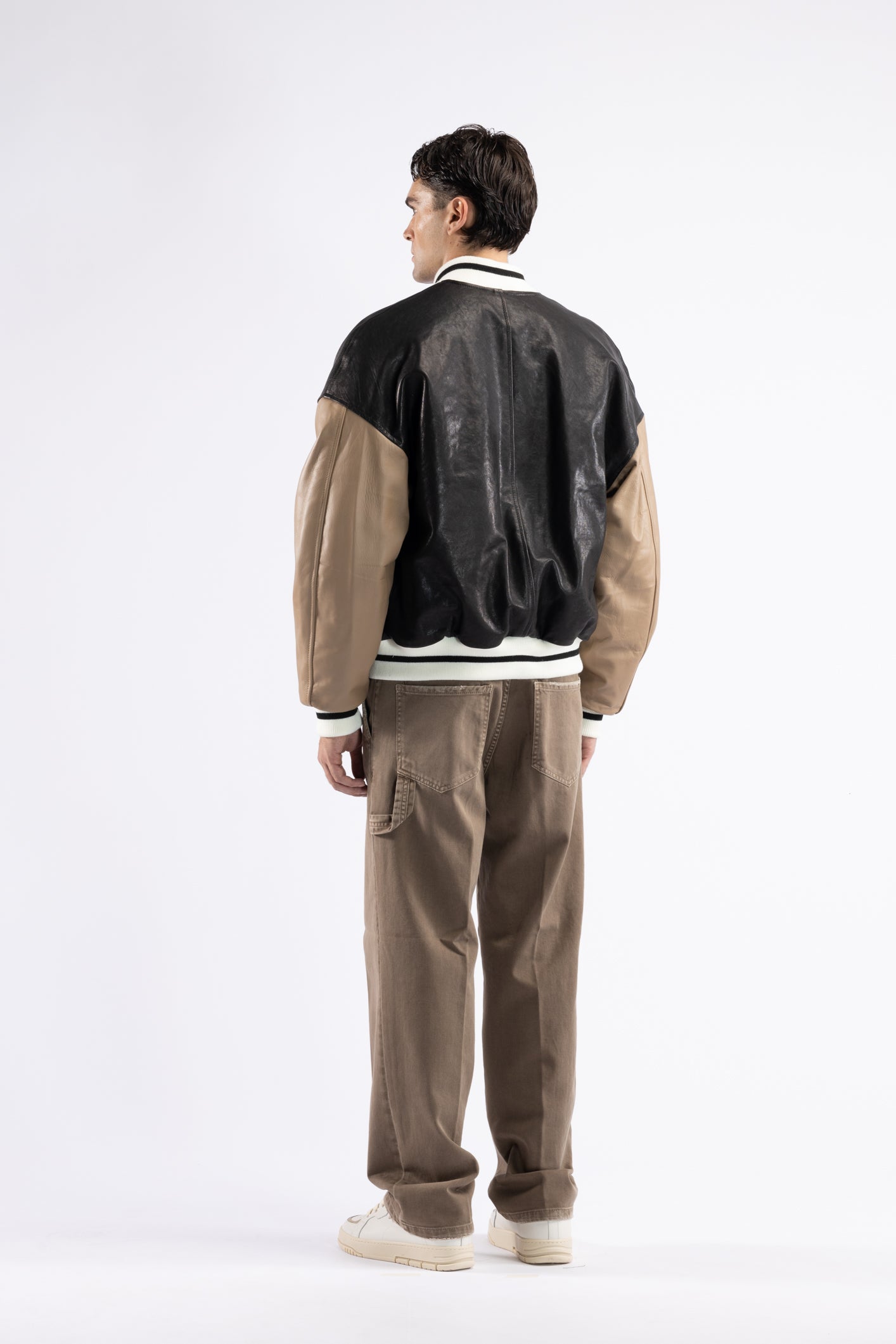 Jeans carpenter effetto slavato - Tortora