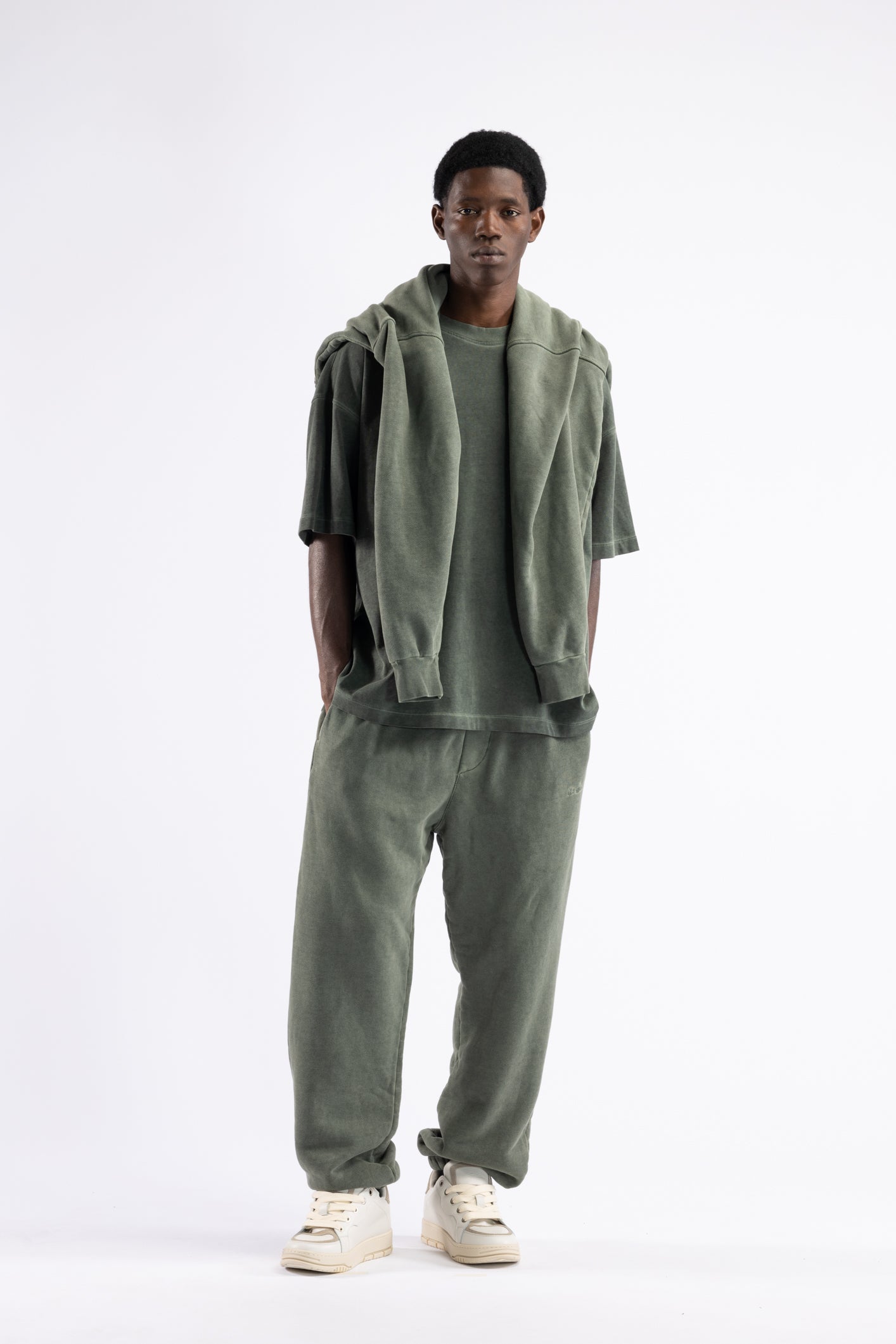 Faded-effect sweatpants - Green