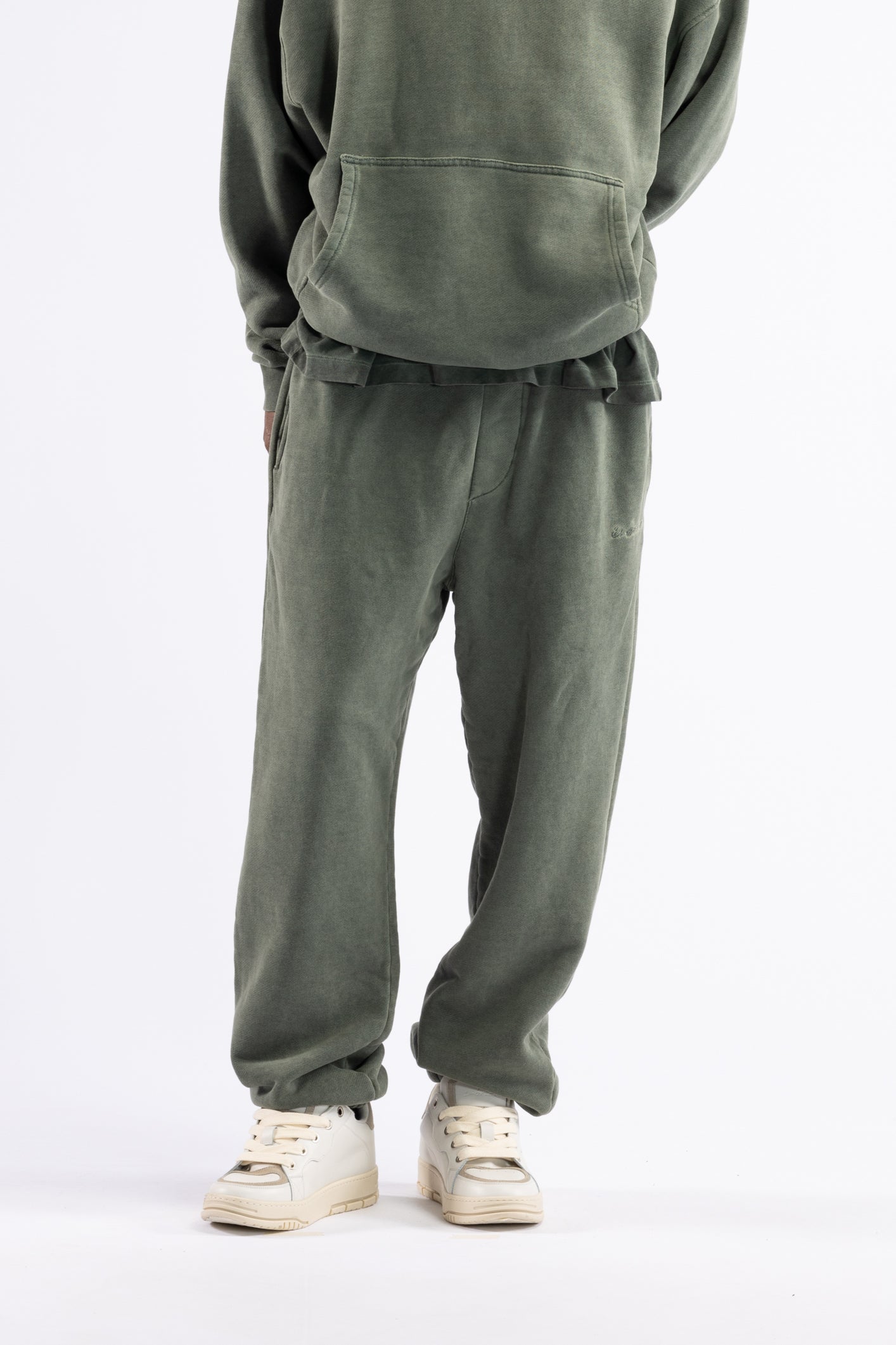 Faded-effect sweatpants - Green