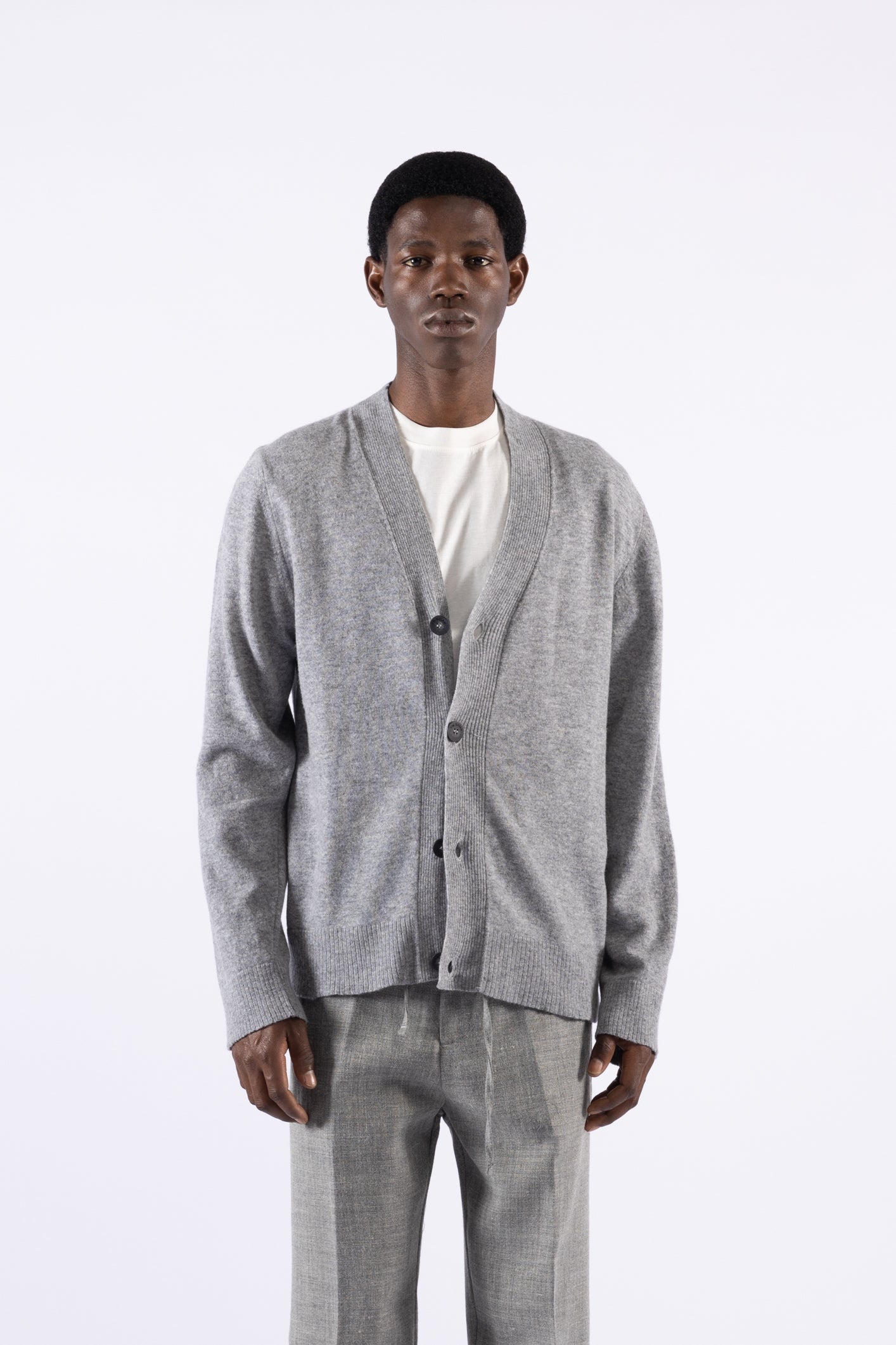 Cardigan in lana - Grigio