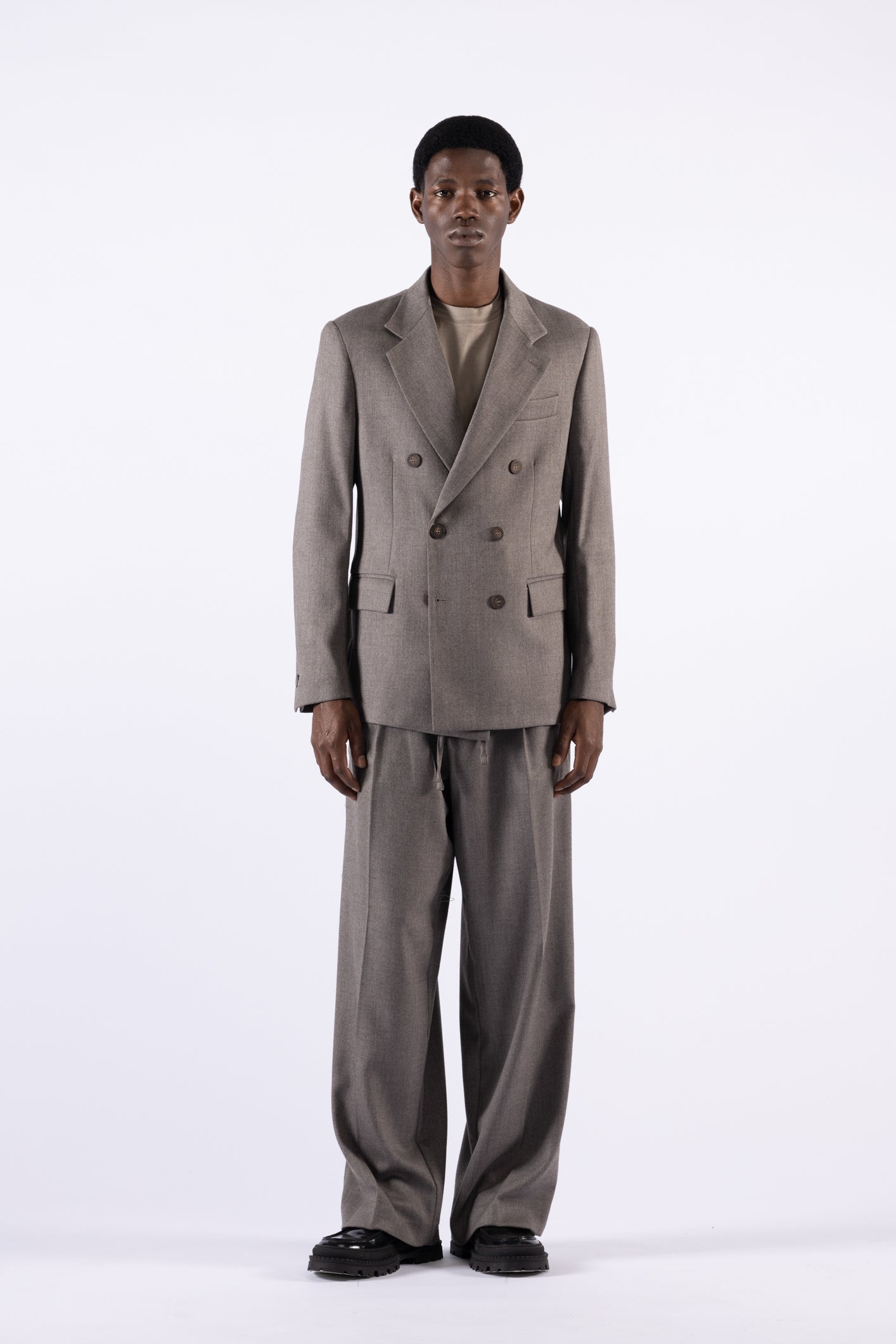 Giacca da completo doppiopetto - Tortora