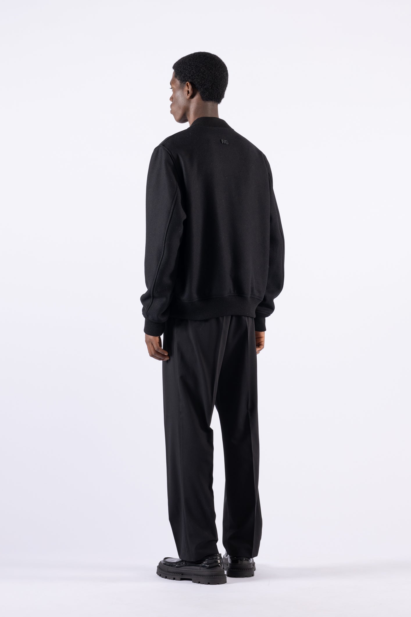 Giacca bomber in lana - Nero