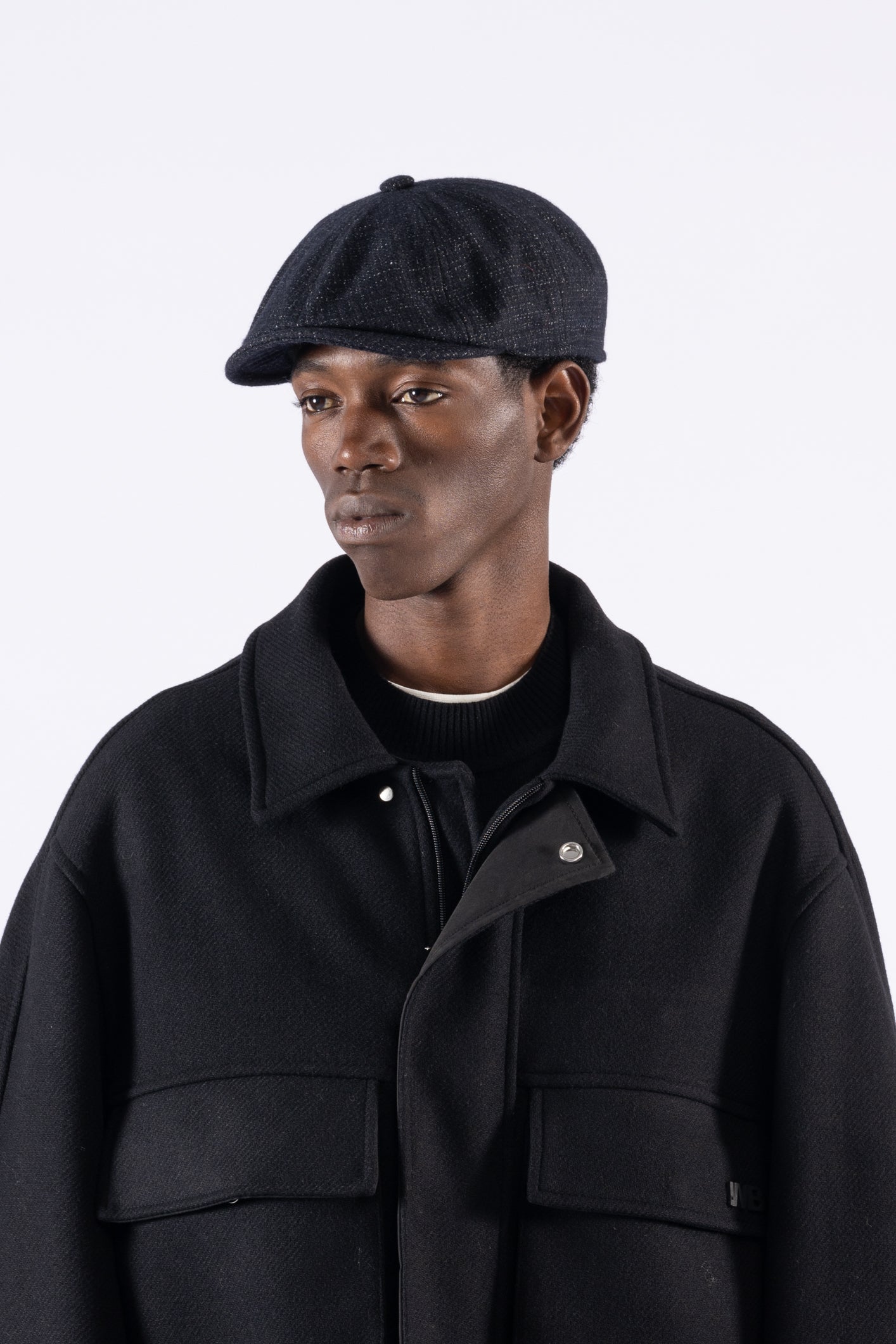 Micro-patterned wool and cotton cap