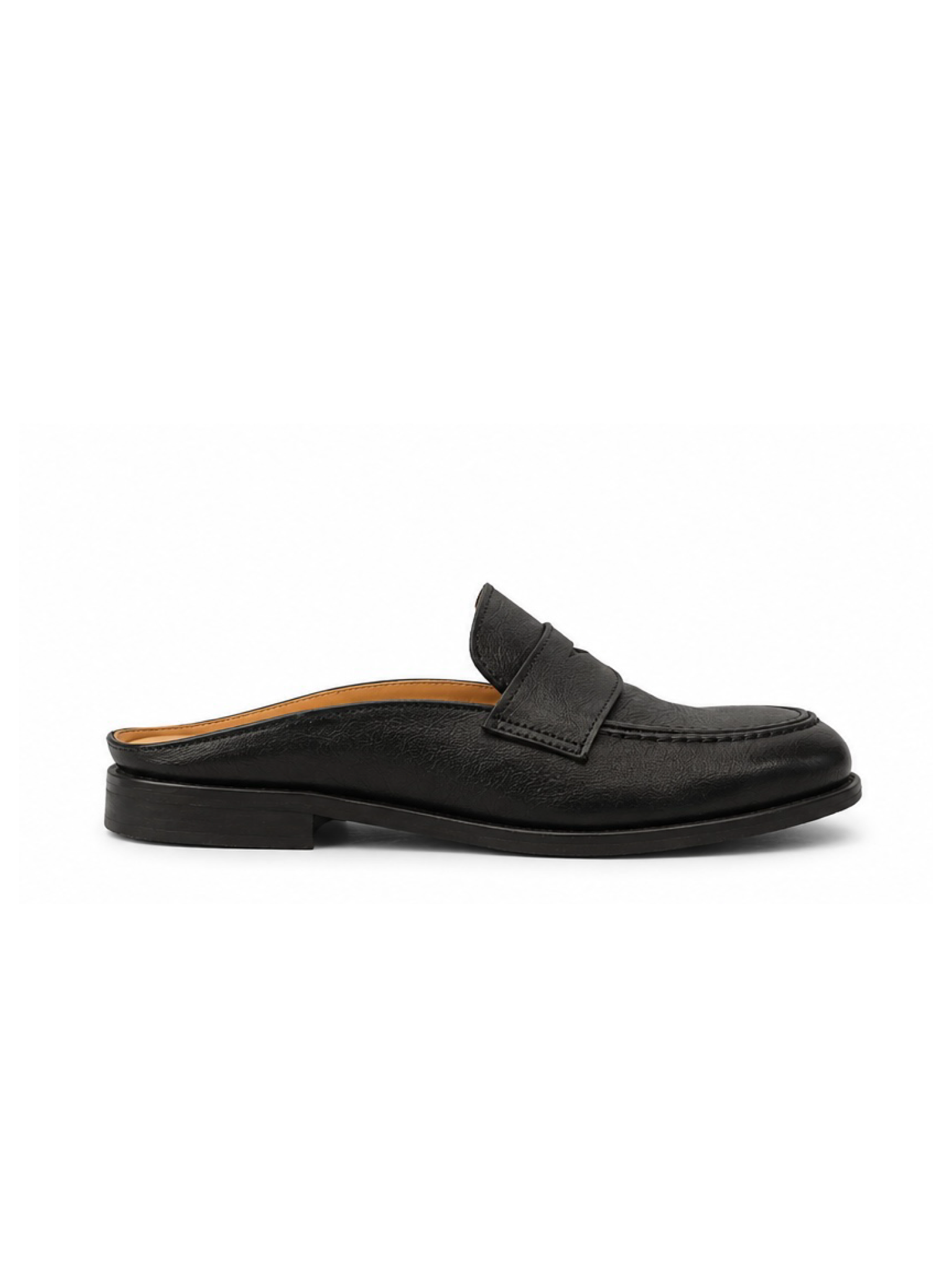 Leather Loafers with Strap - Black