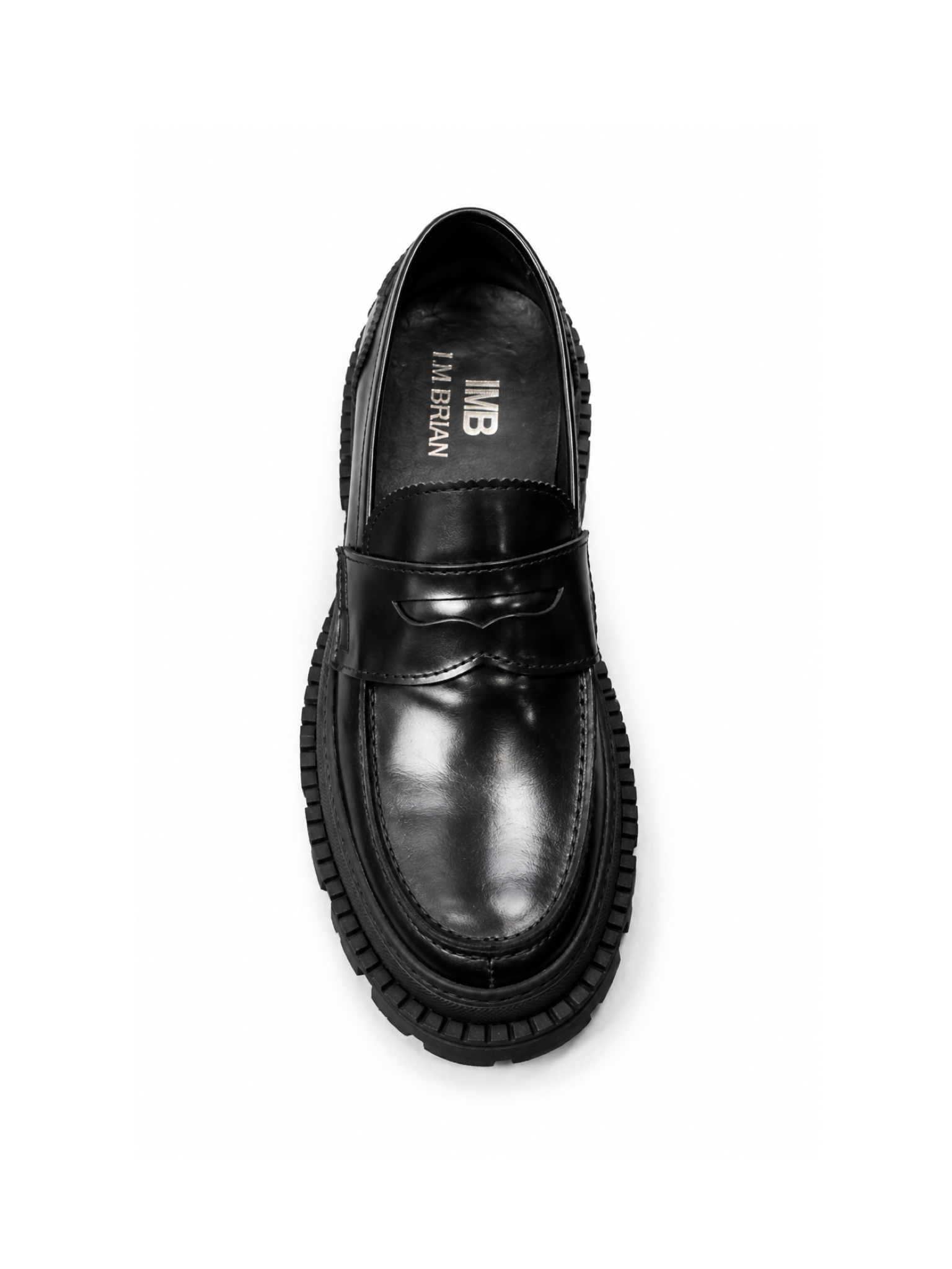Leather Loafers with Strap - Black