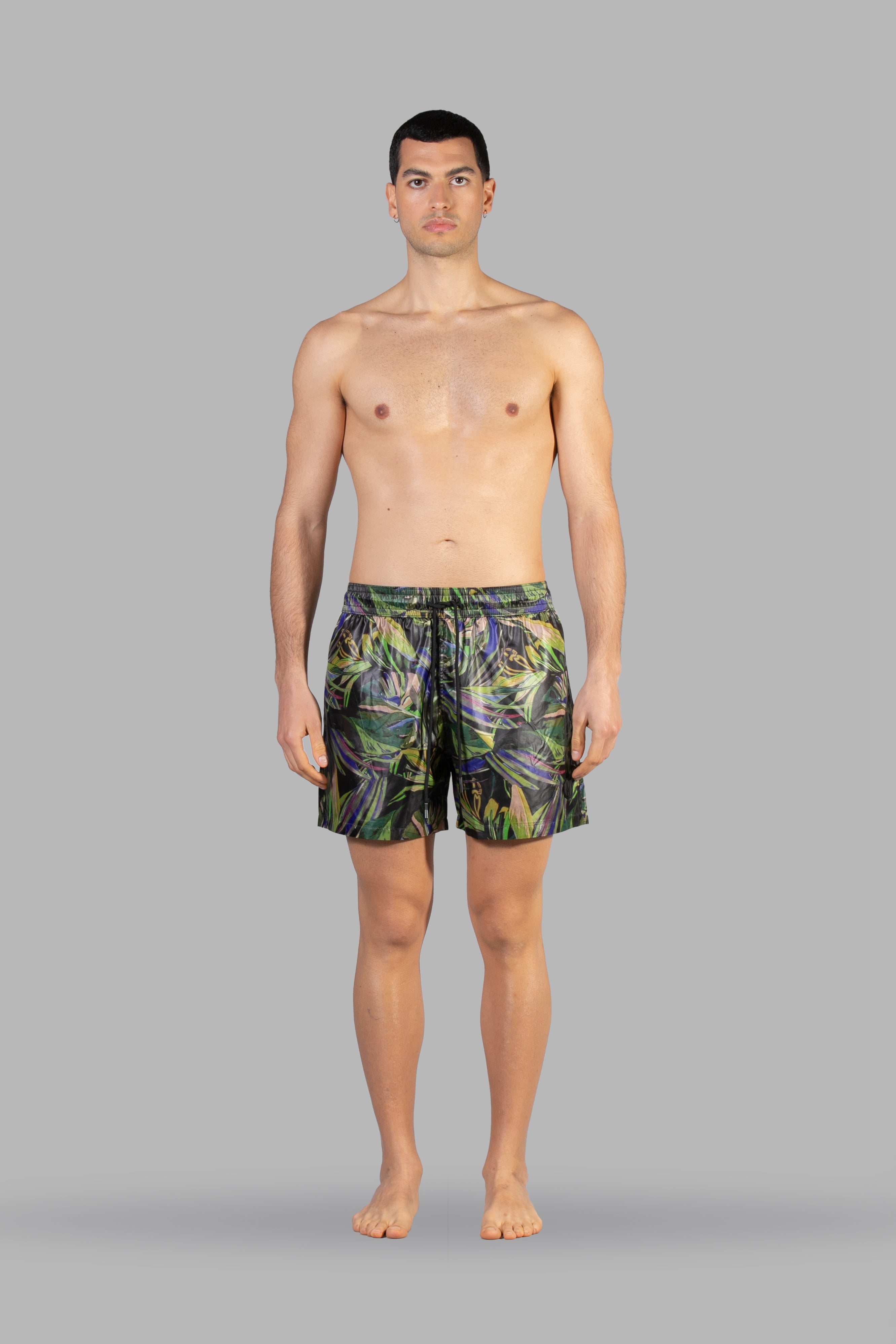 Costume with palm tree print