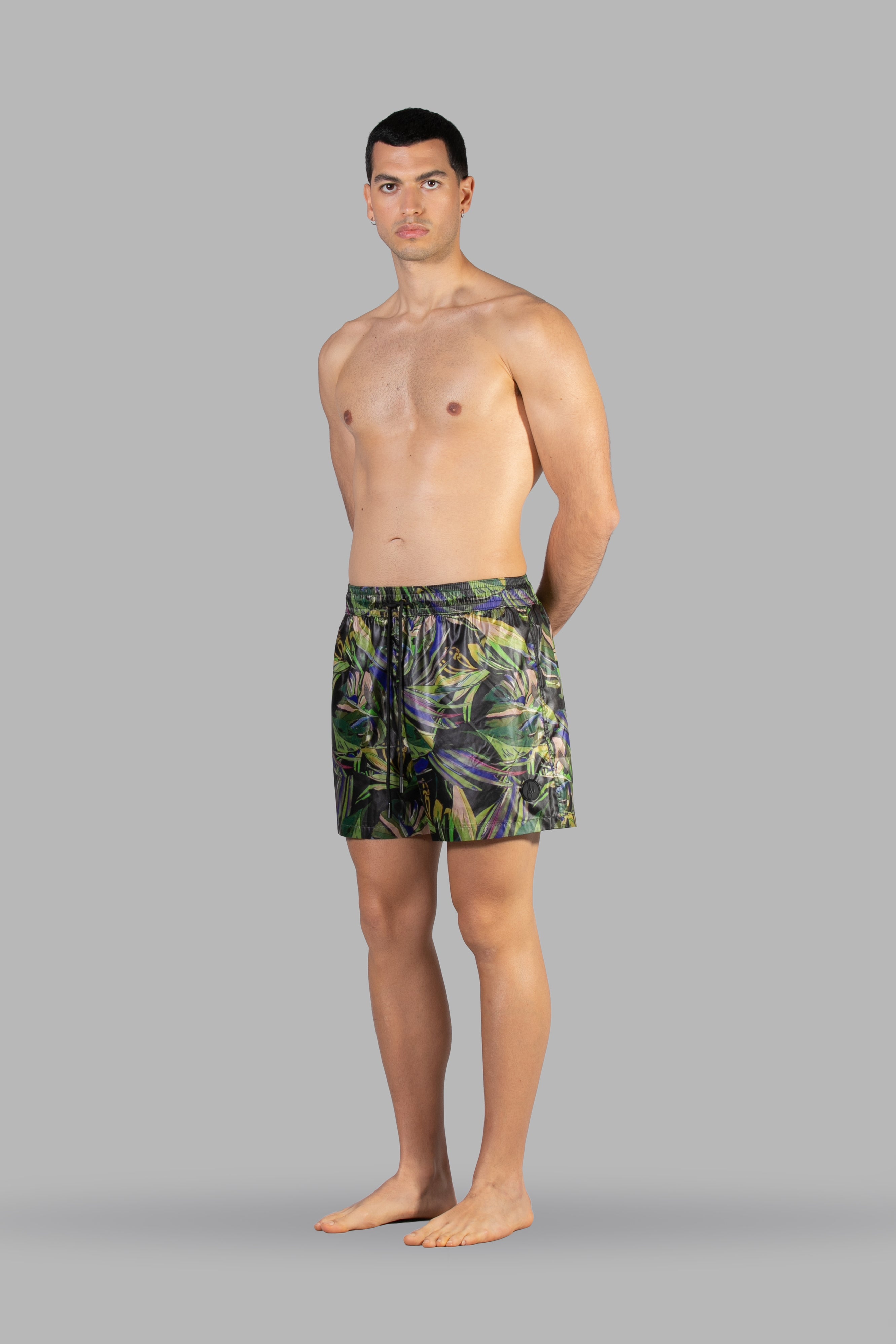 Costume with palm tree print