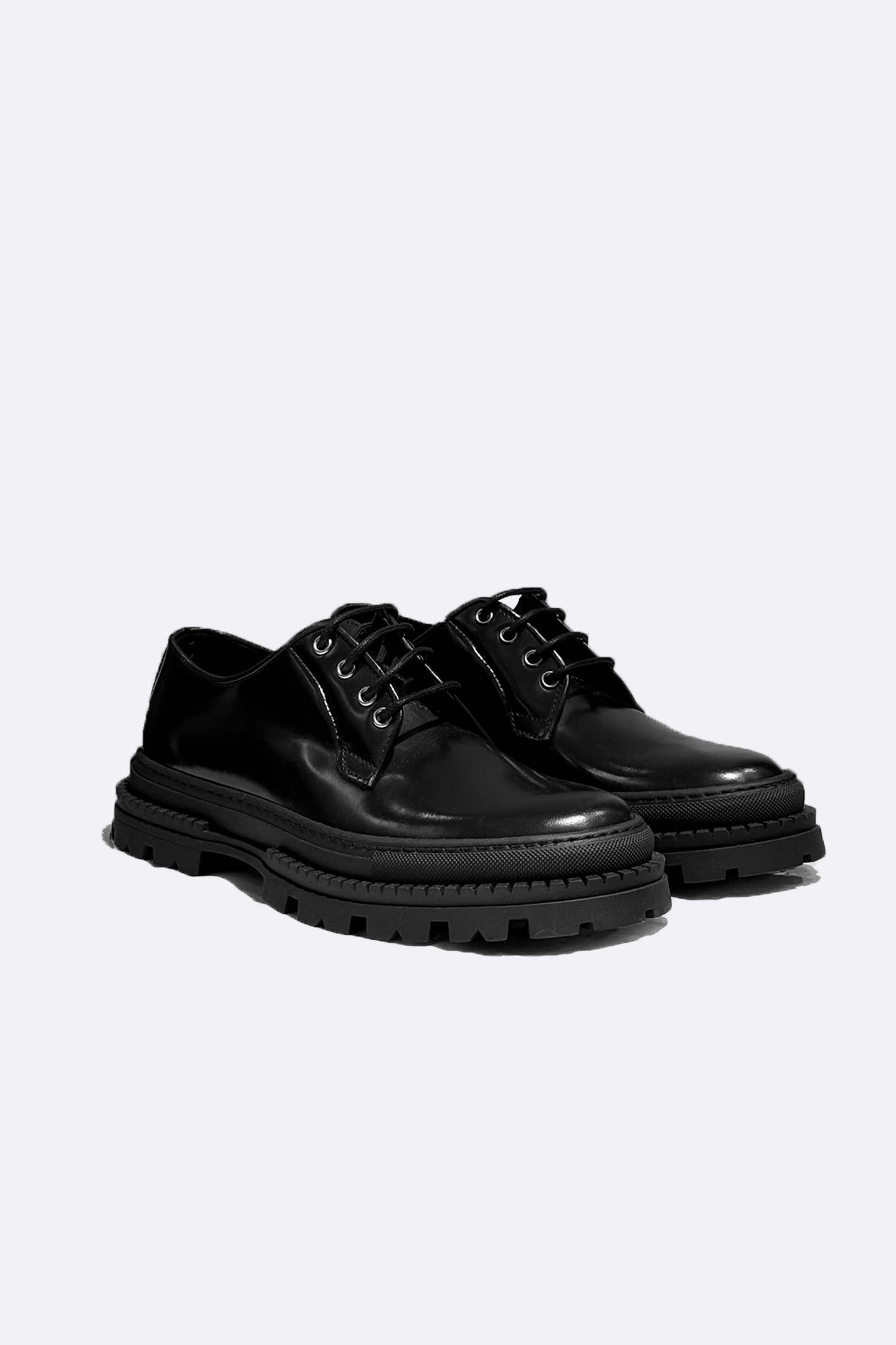 Leather Loafers with Strap - Black